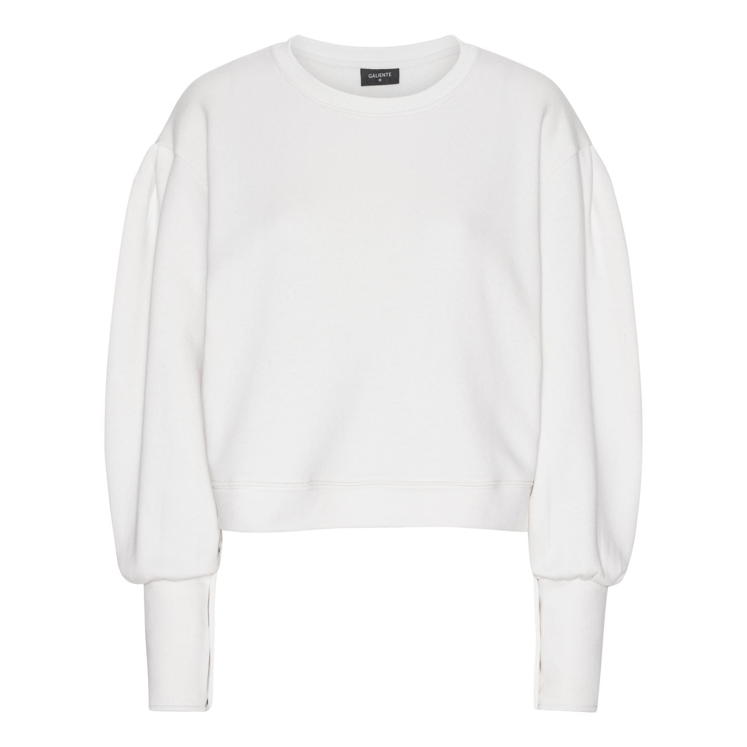 Offwhite sweatshirt med pufærmer forside