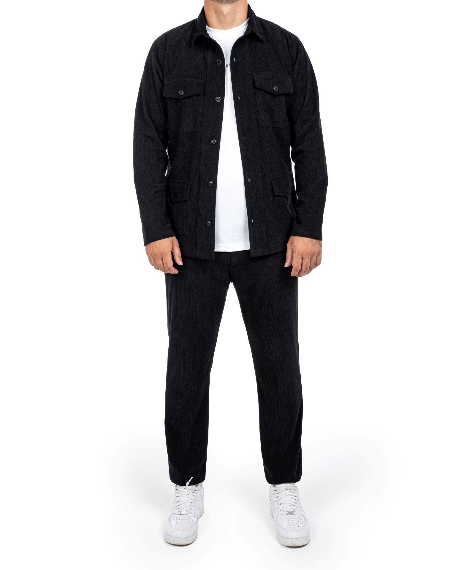 بنطلون تشينو كوردروي أسود