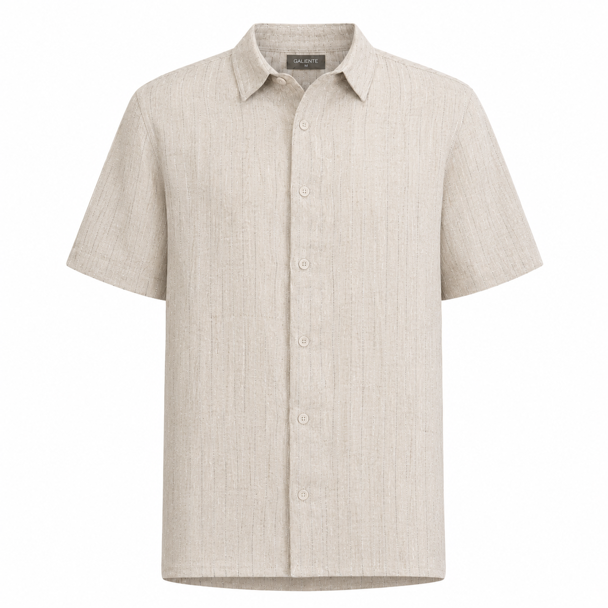 Slub Linen Shirt — beige