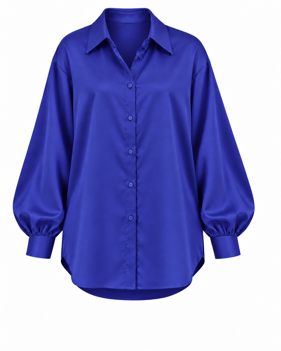 Satin Shirt — Royal Blue
