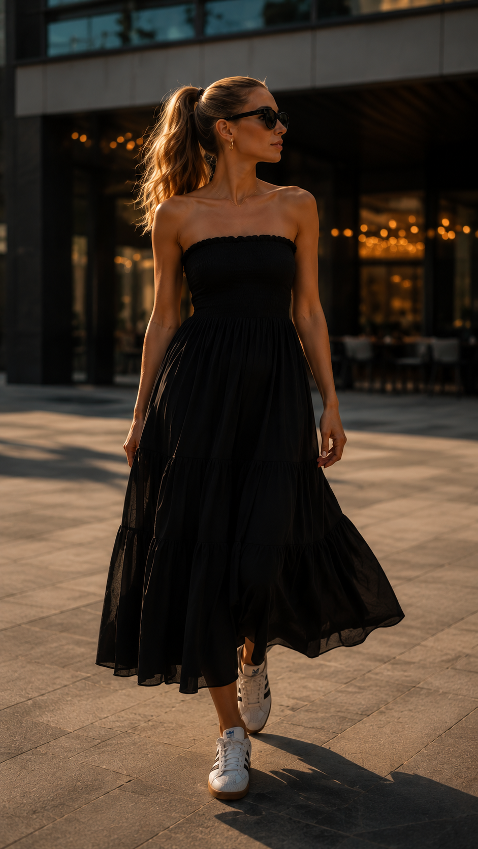 Riviera Voile Dress — black