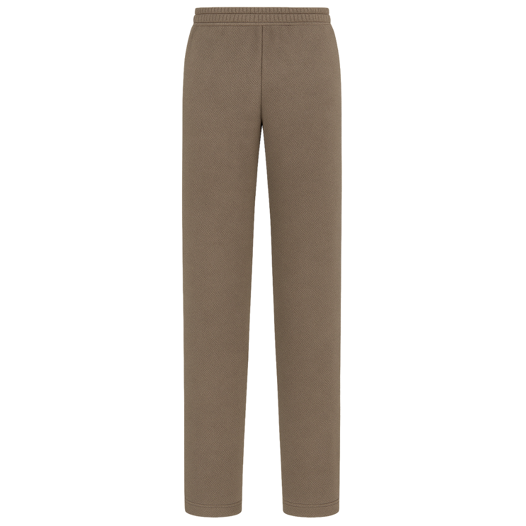 Taupe grey velvet sweatpants