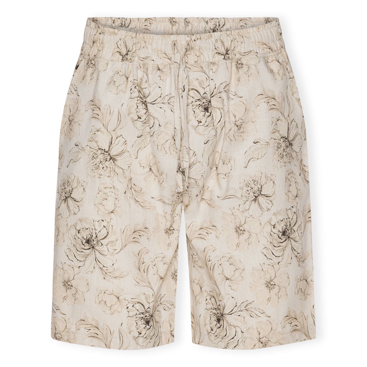 Blomstret hør shorts