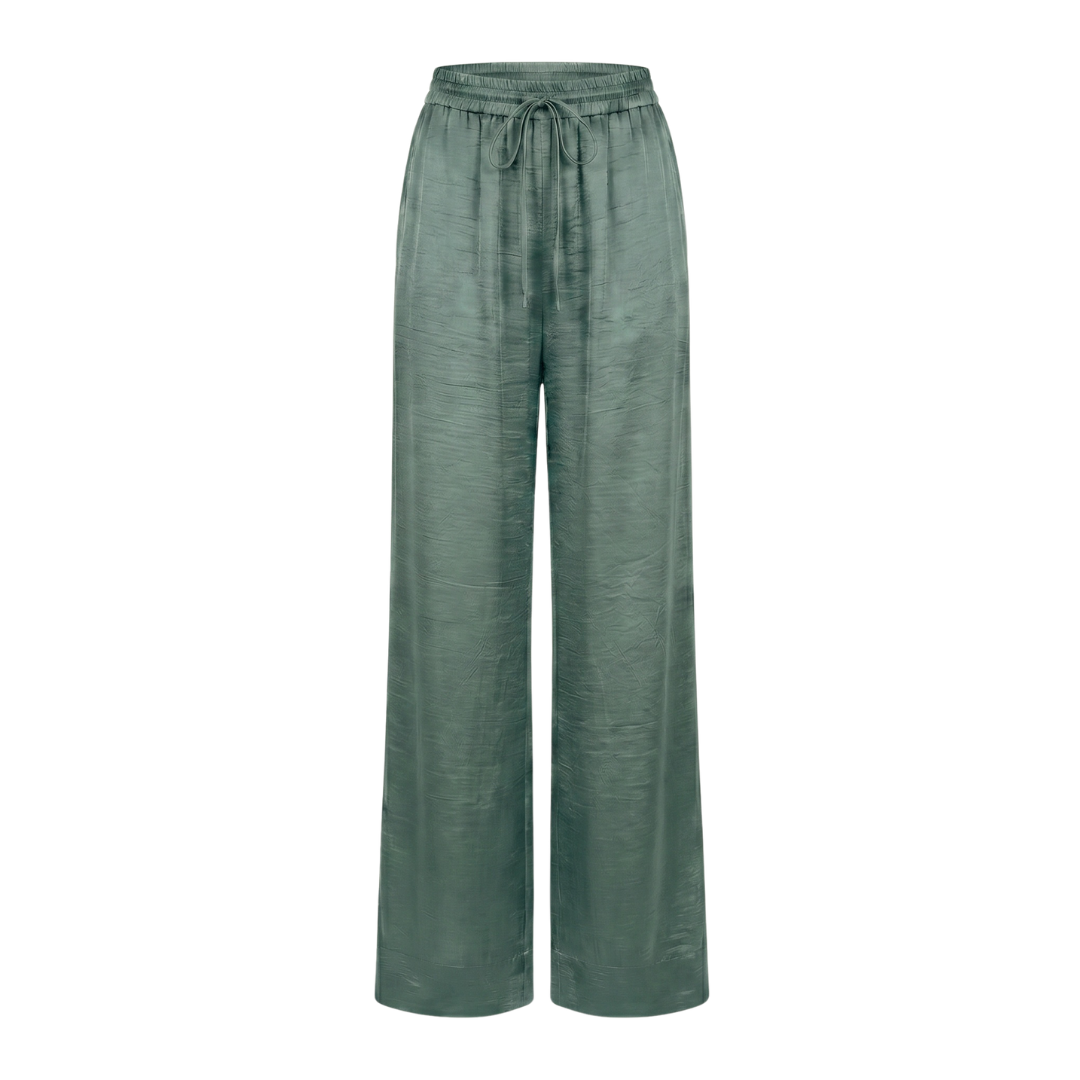 بنطلون ساتان أخضر