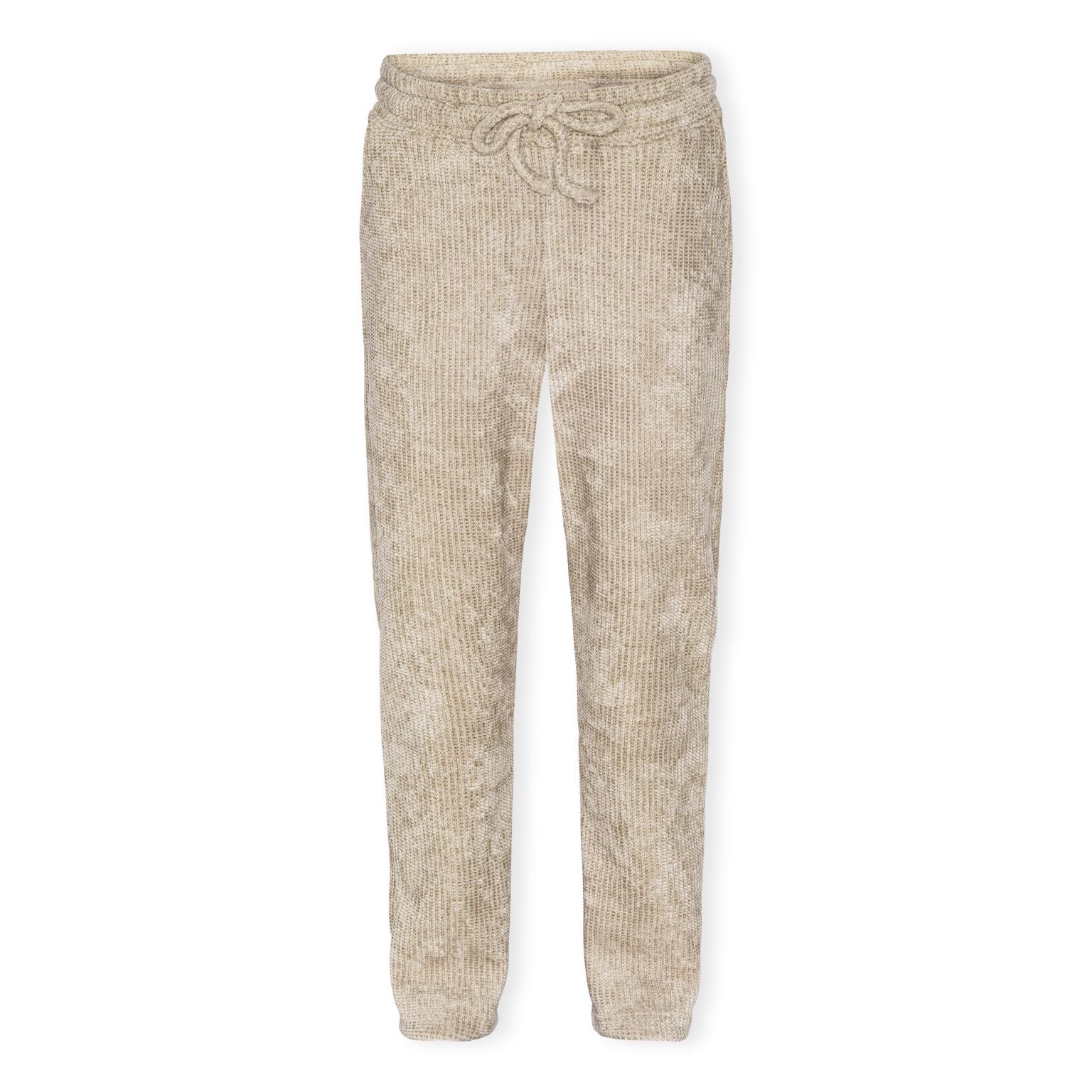 Beige velour sweatpants
