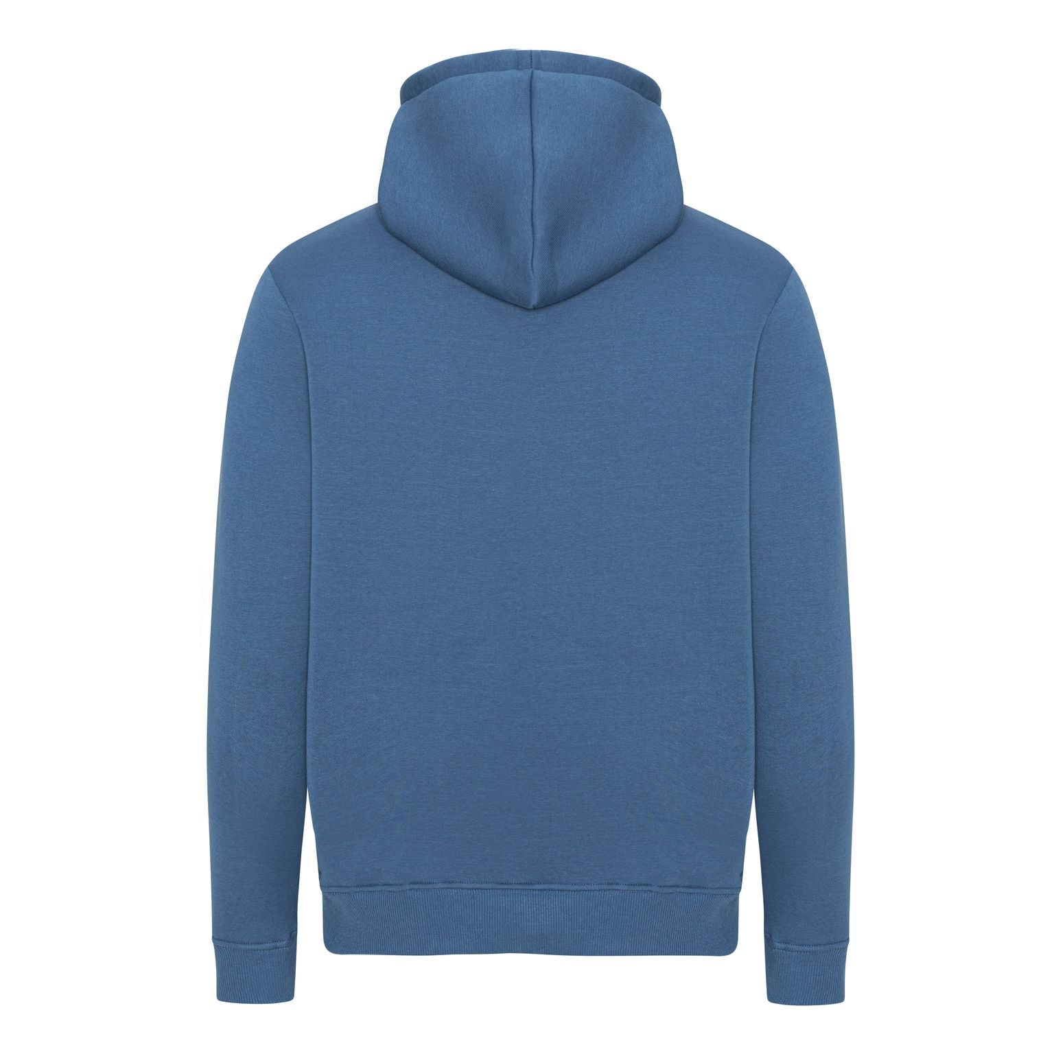 Blå hoodie bagside