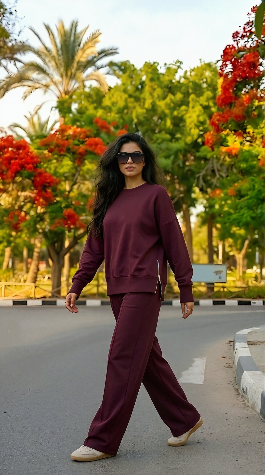 Burgundy Oversized sweatshirt