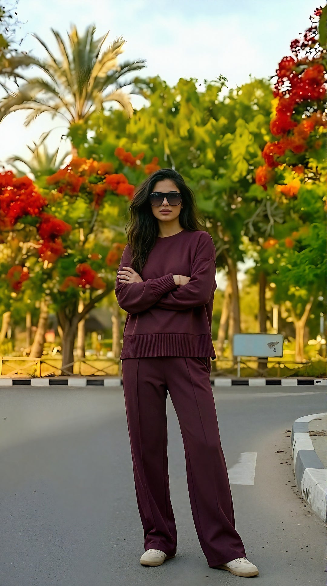 Burgundy Oversized sweatshirt