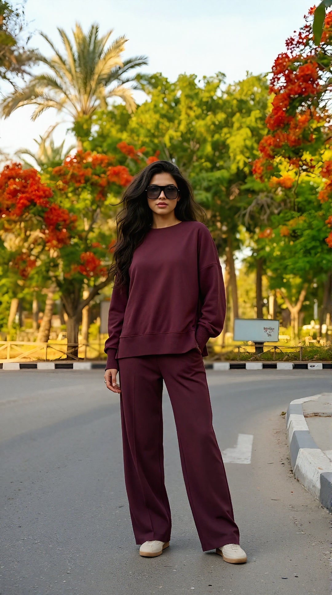 Burgundy Oversized sweatshirt