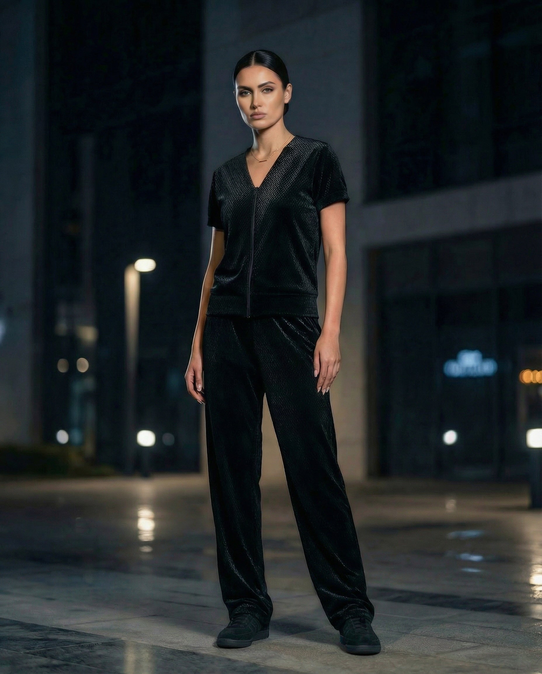 Velvet patterned cardigan