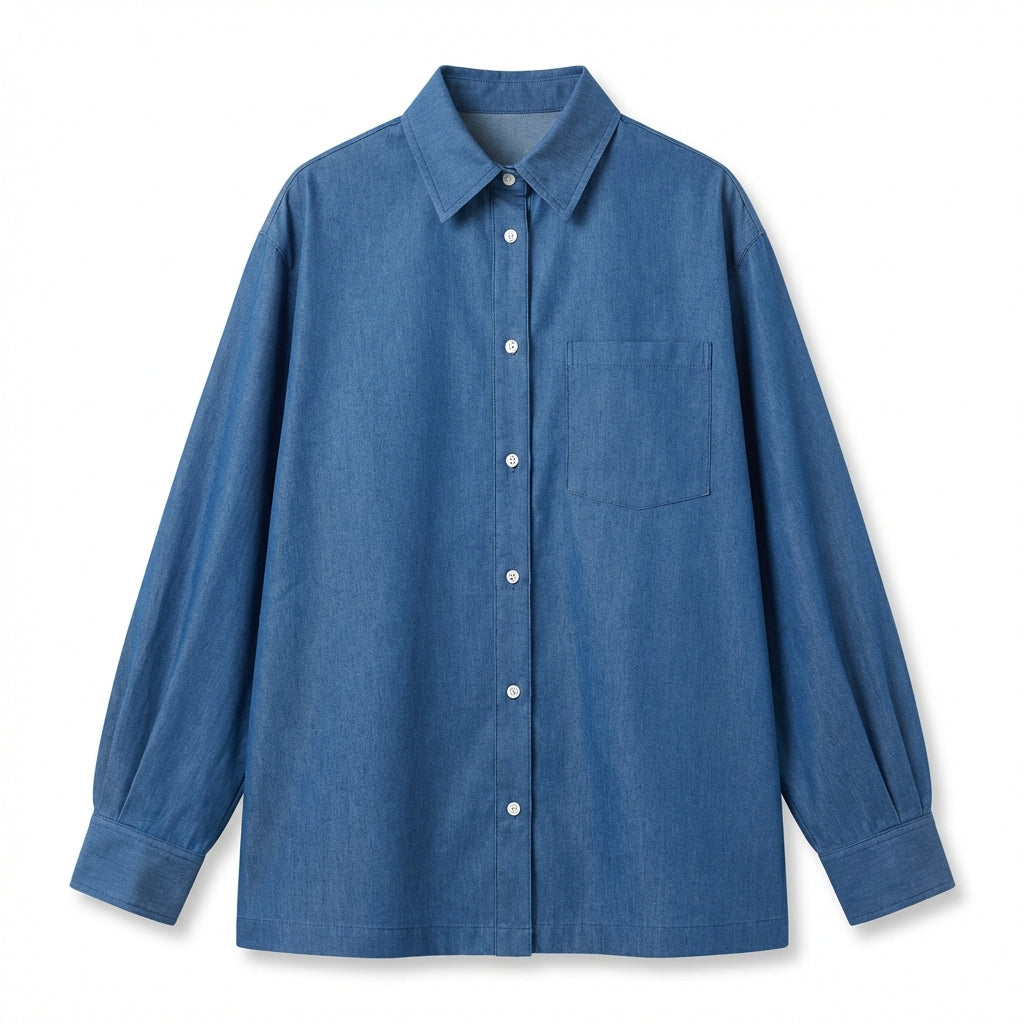 Lightweight Oversized Denim Shirt