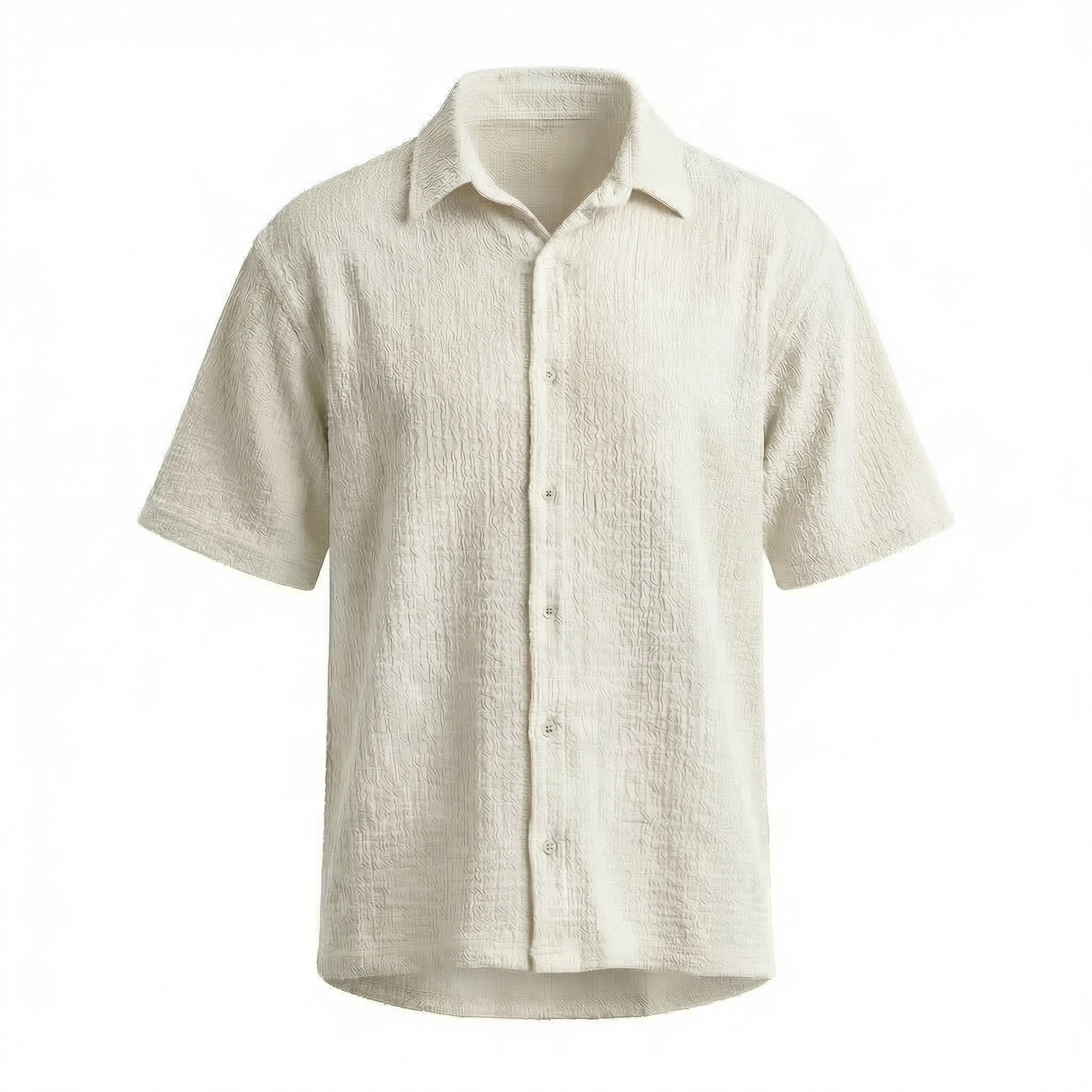 Offwhite Textured Crepe Shirt