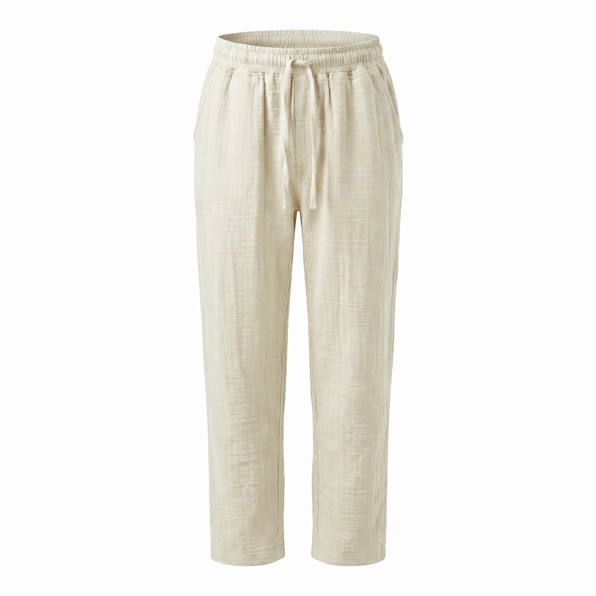 Muslin Slub Loose Fit Pants – Offwhite