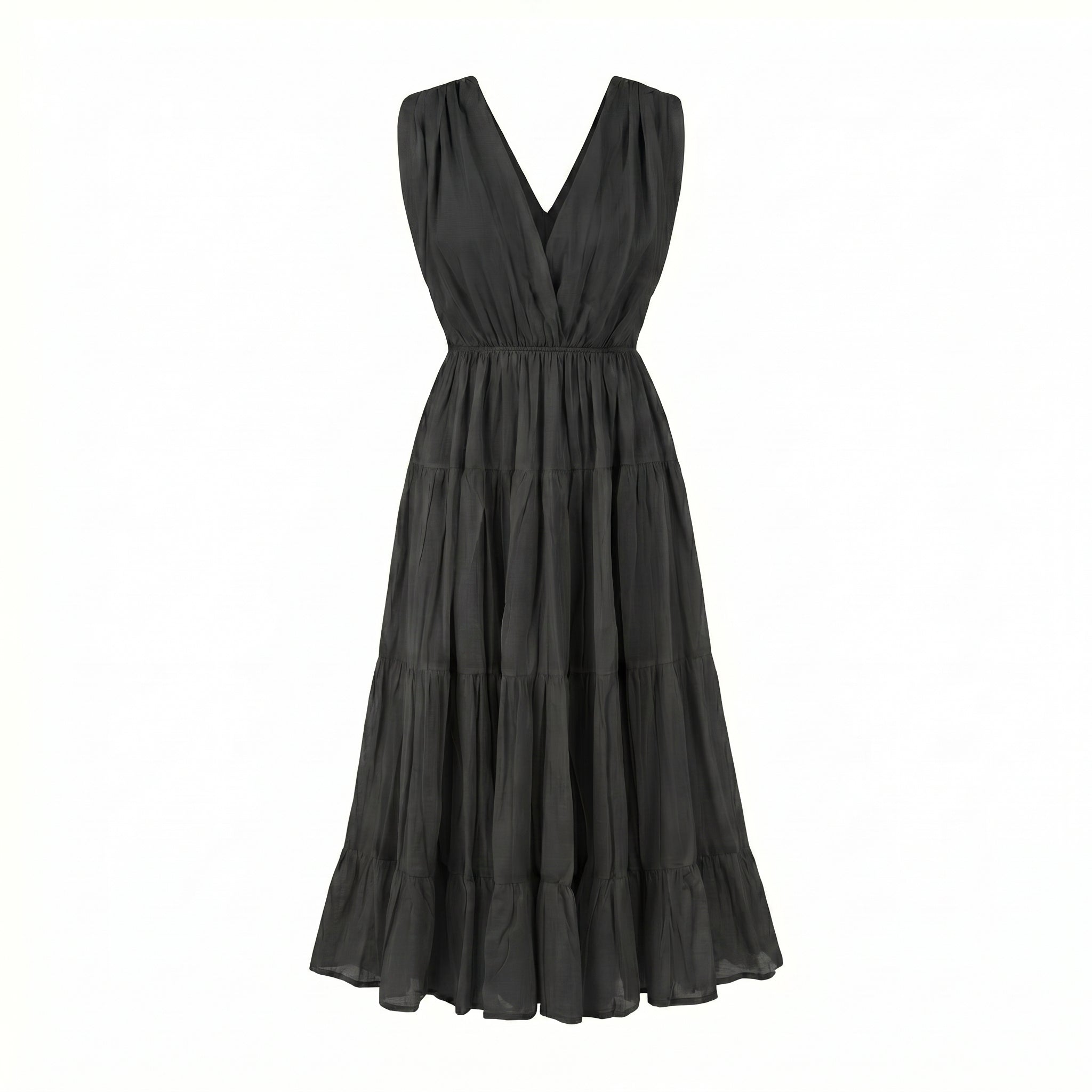 Black voile dress
