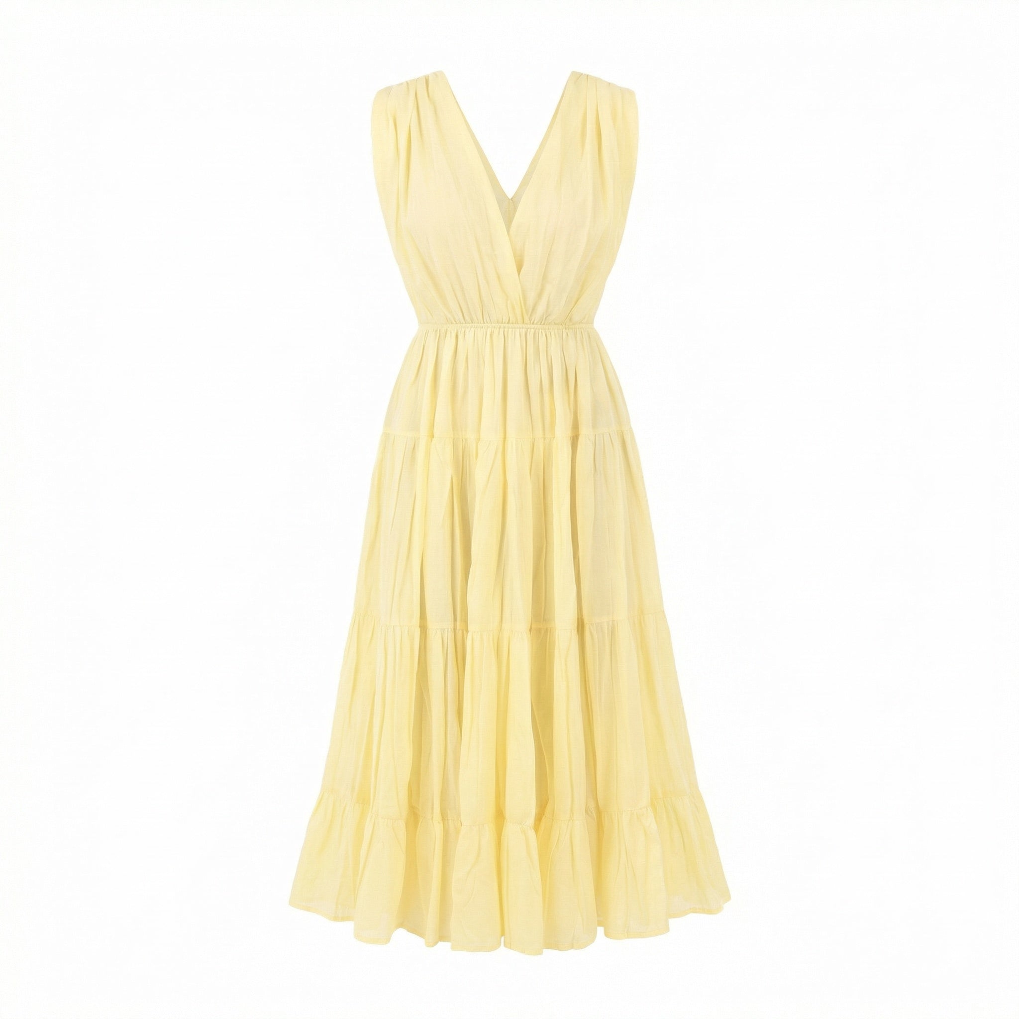 Yellow voile dress