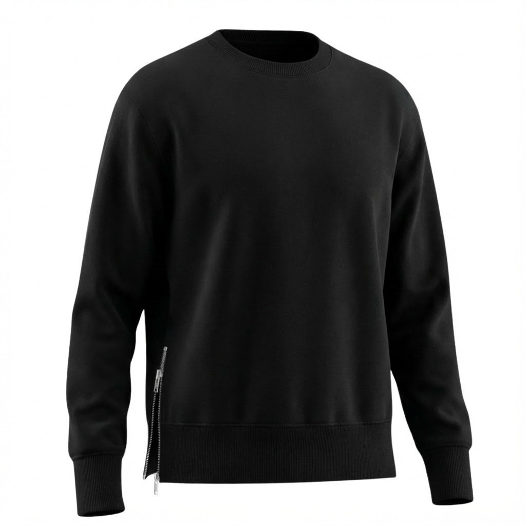 سويتشيرت أسود أوفرسايز