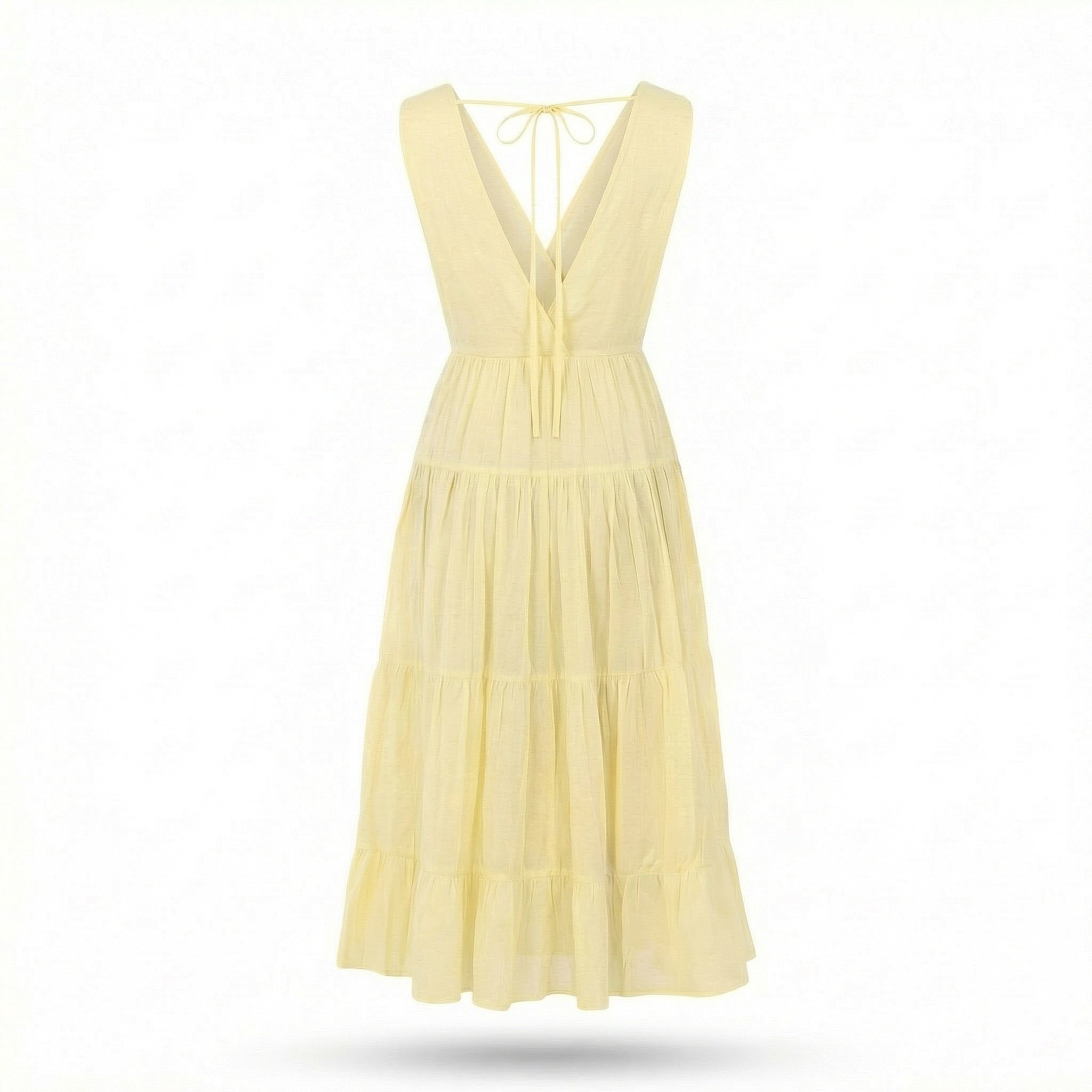 Yellow voile dress