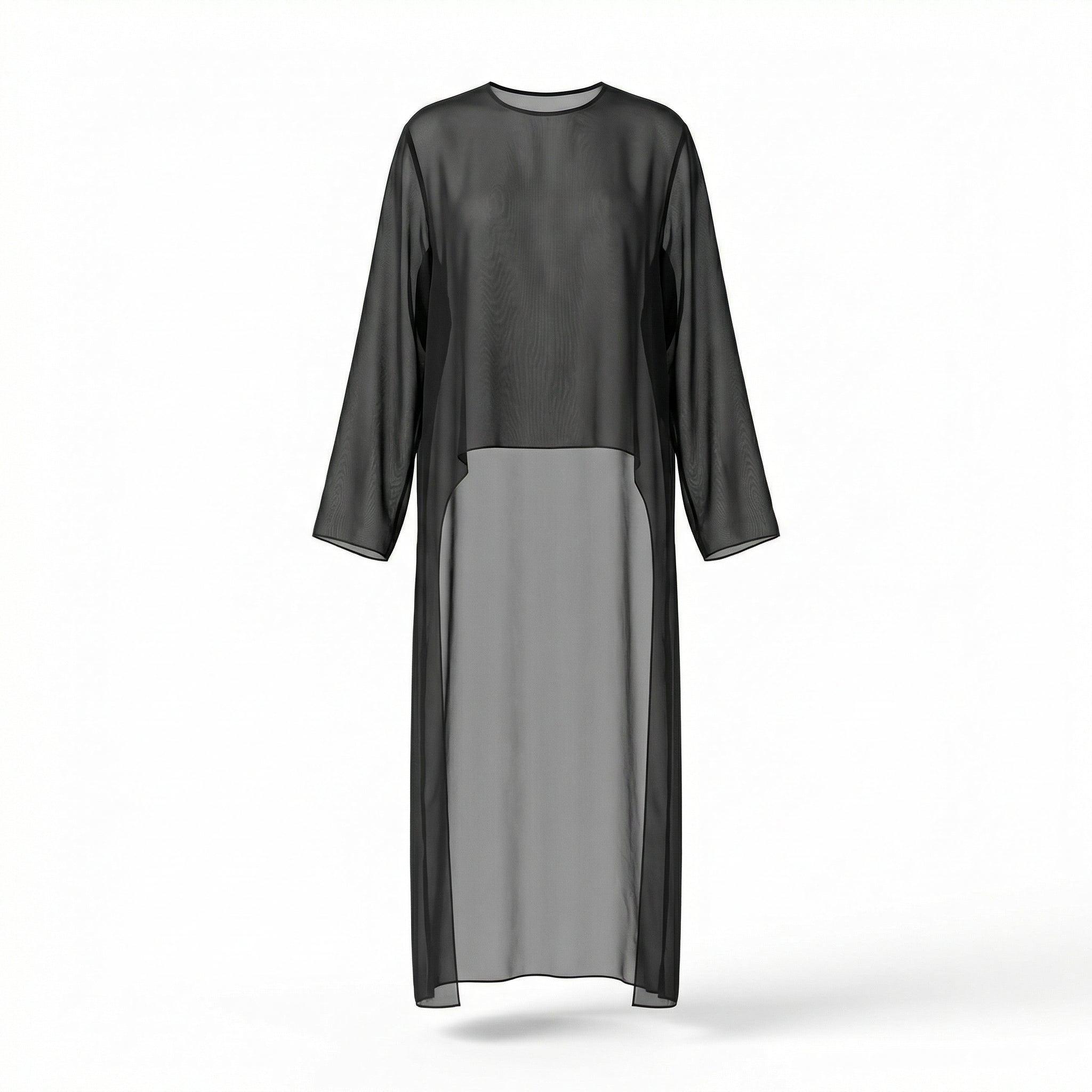 Chiffon Layered Drape – Black