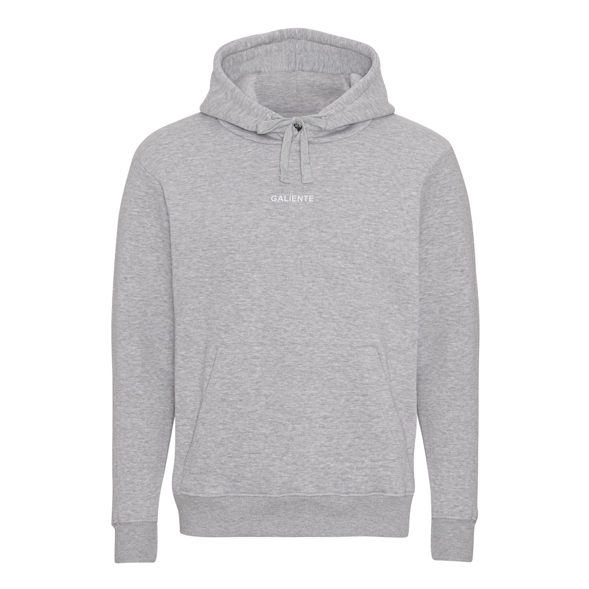 Grå melange hoodie