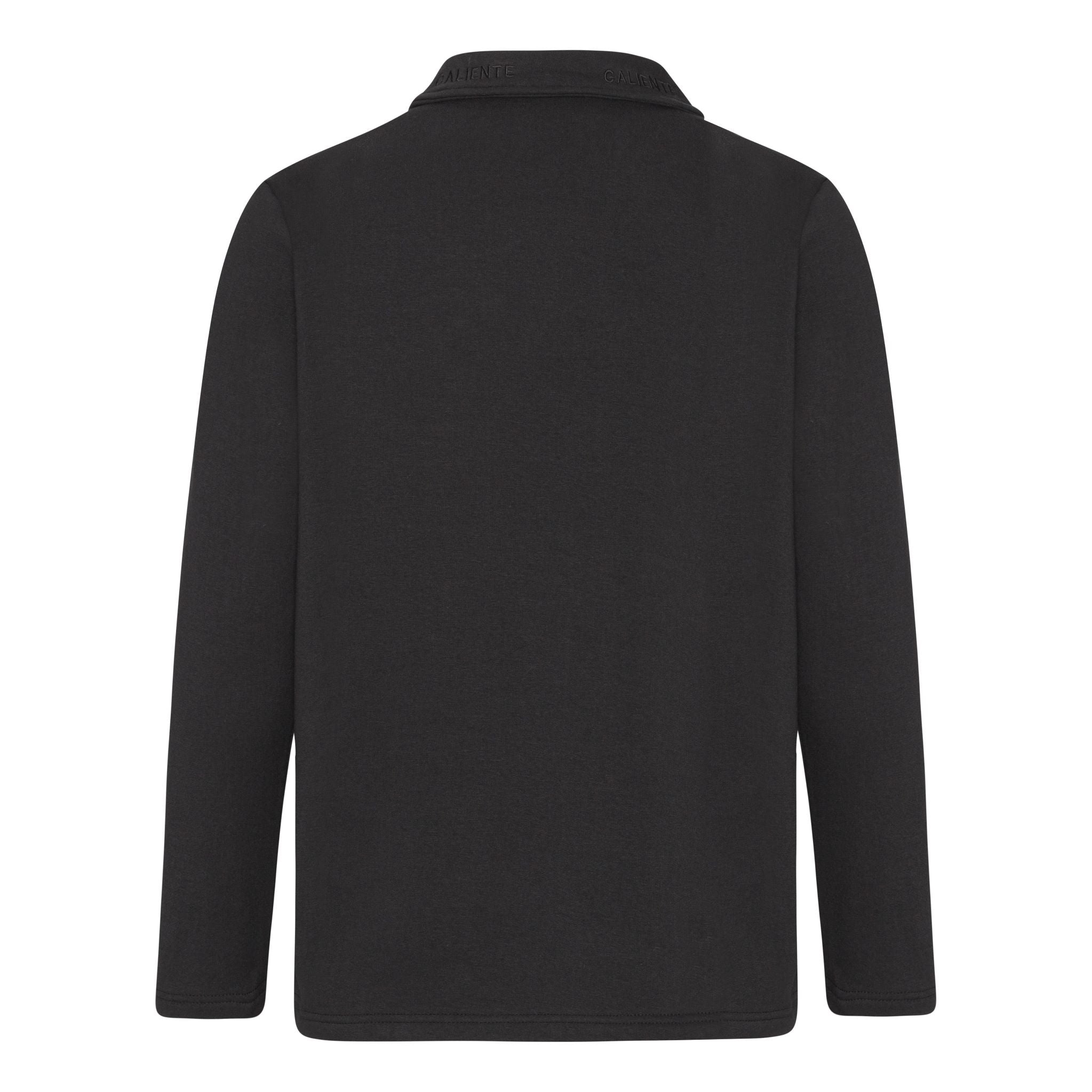 Sort langærmet polo bagside