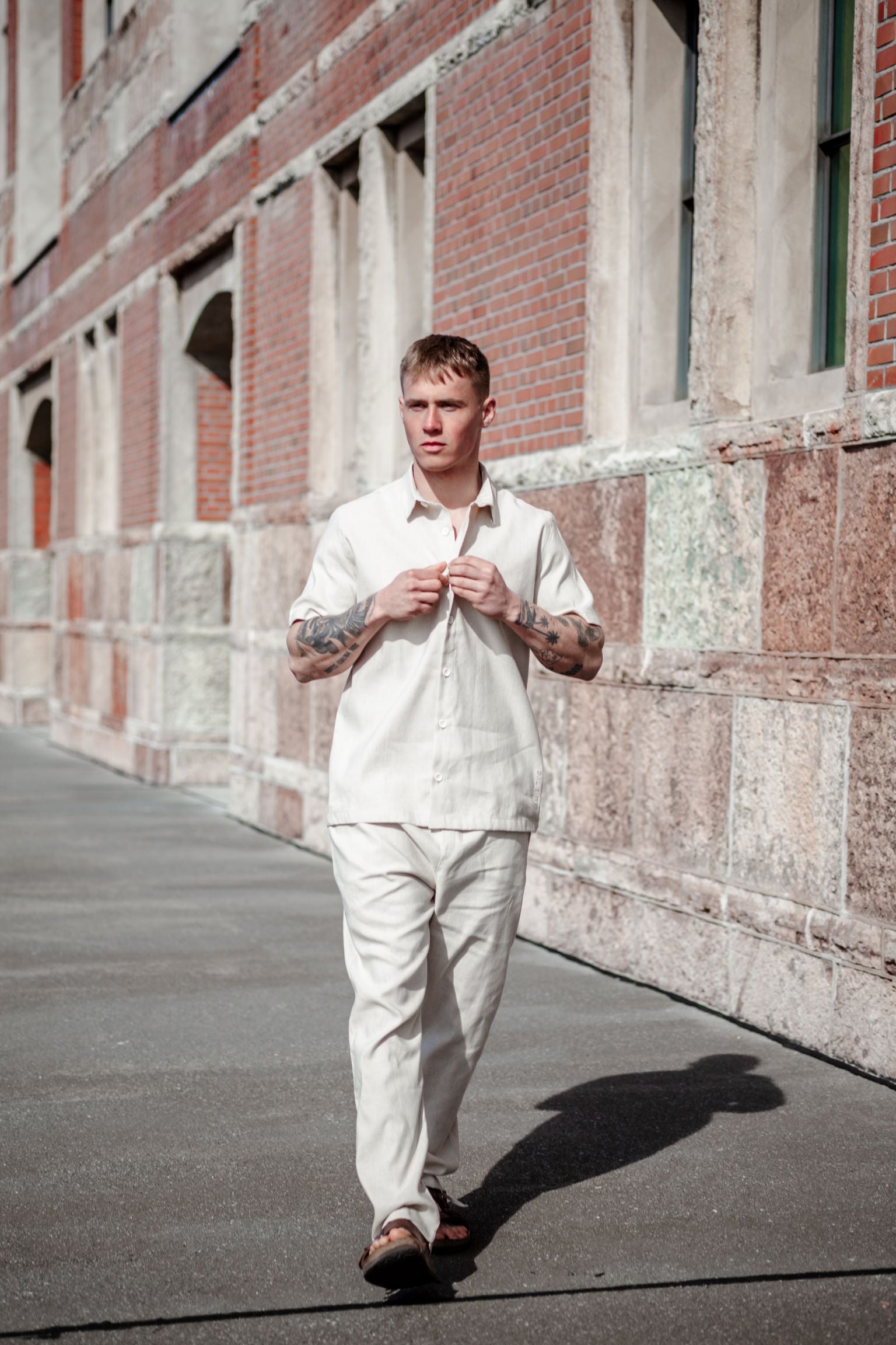 Beige hør fuldt billede