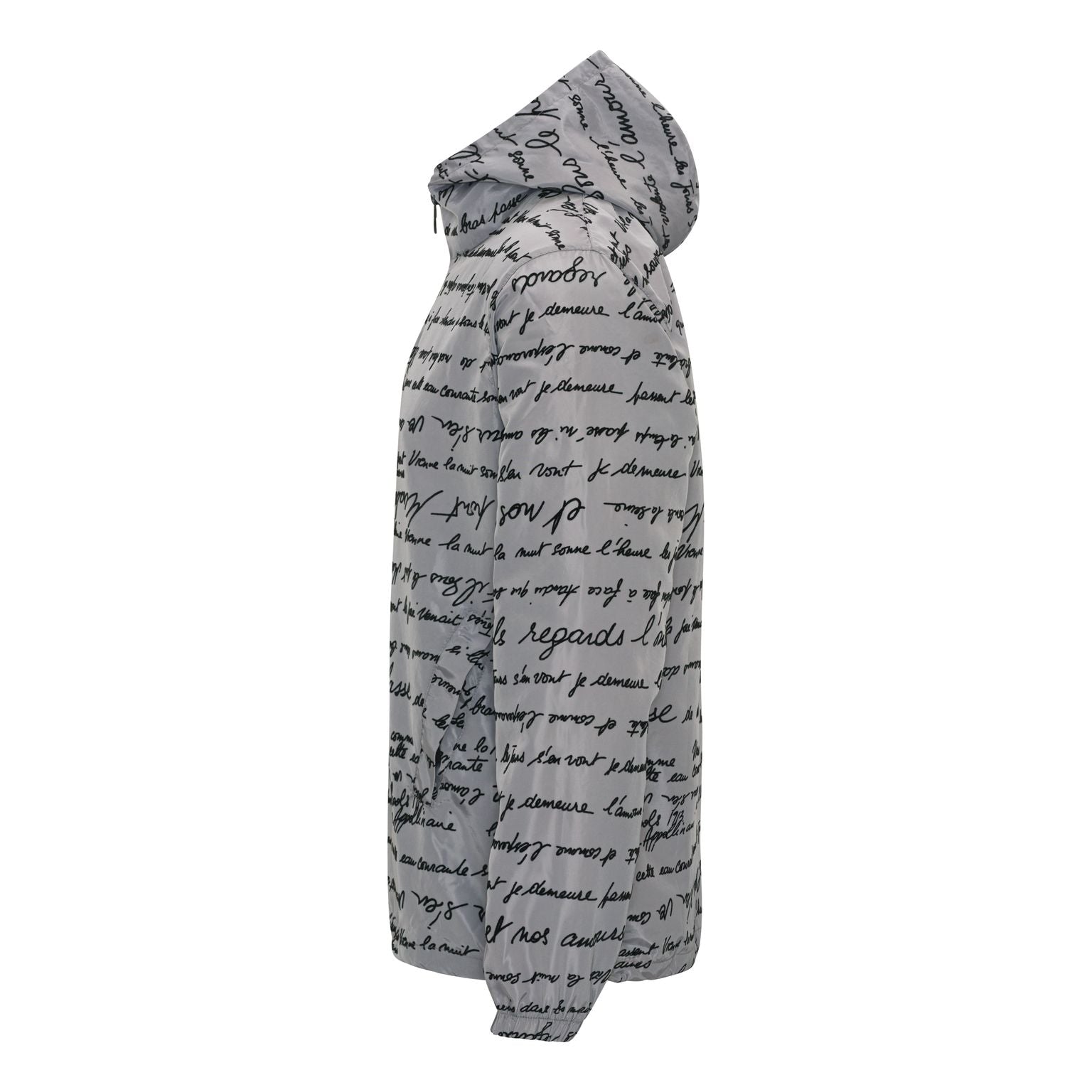 Grå waterproof anorak med print