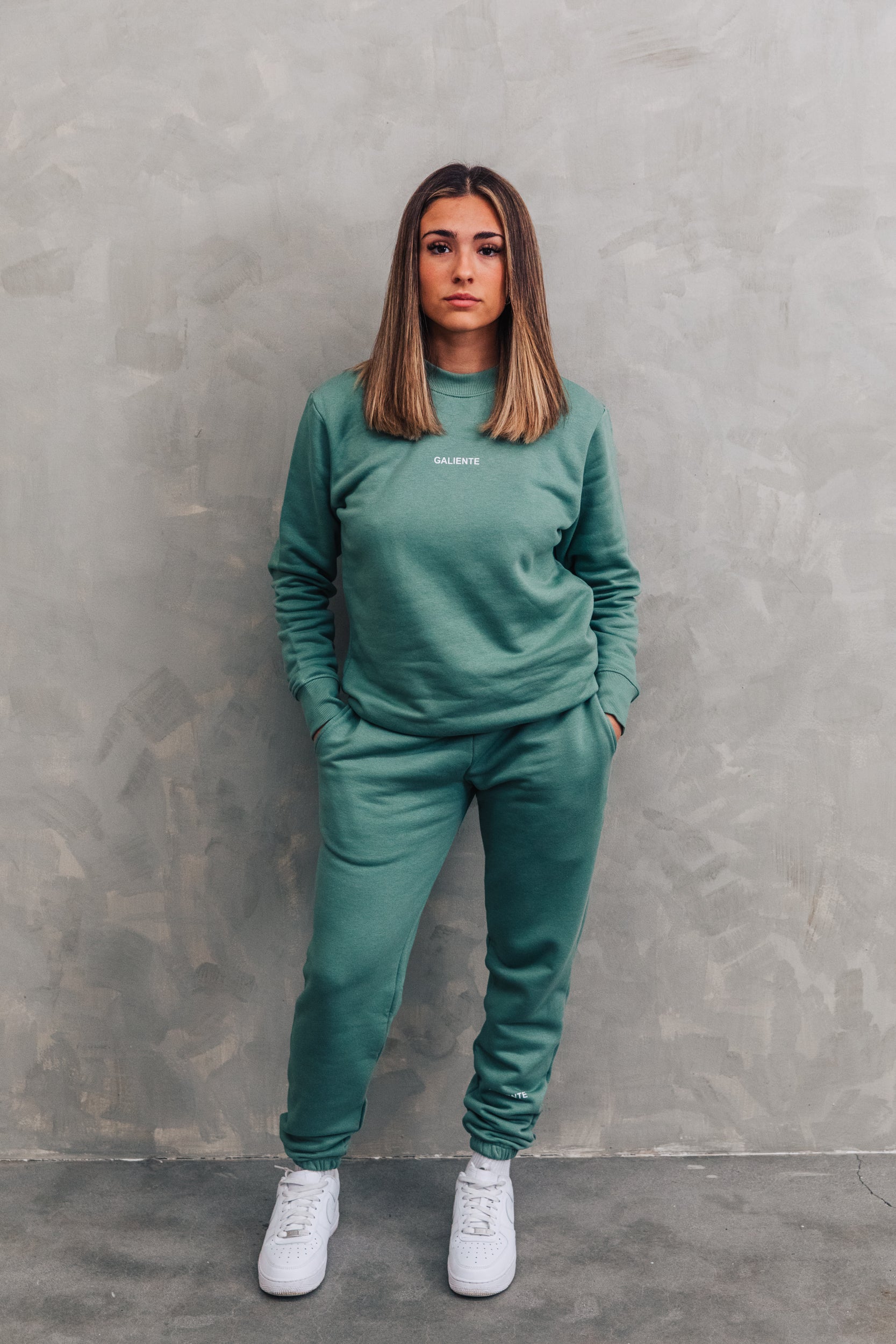 Olive green sweatpants