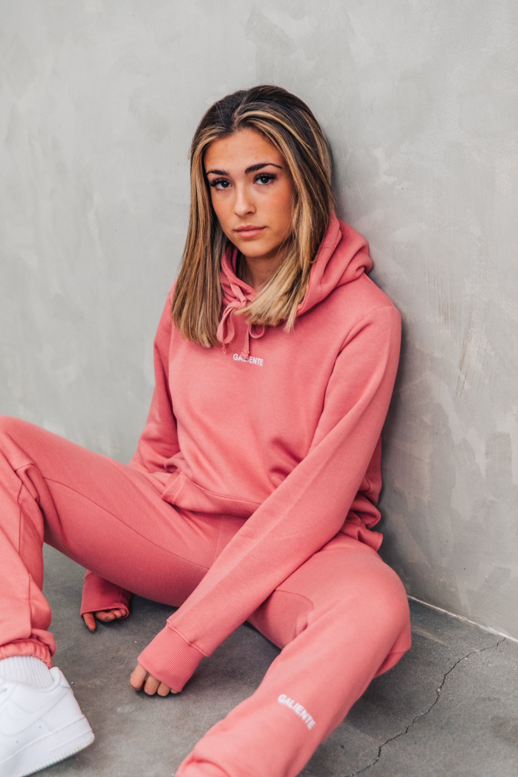 Pink hoodie