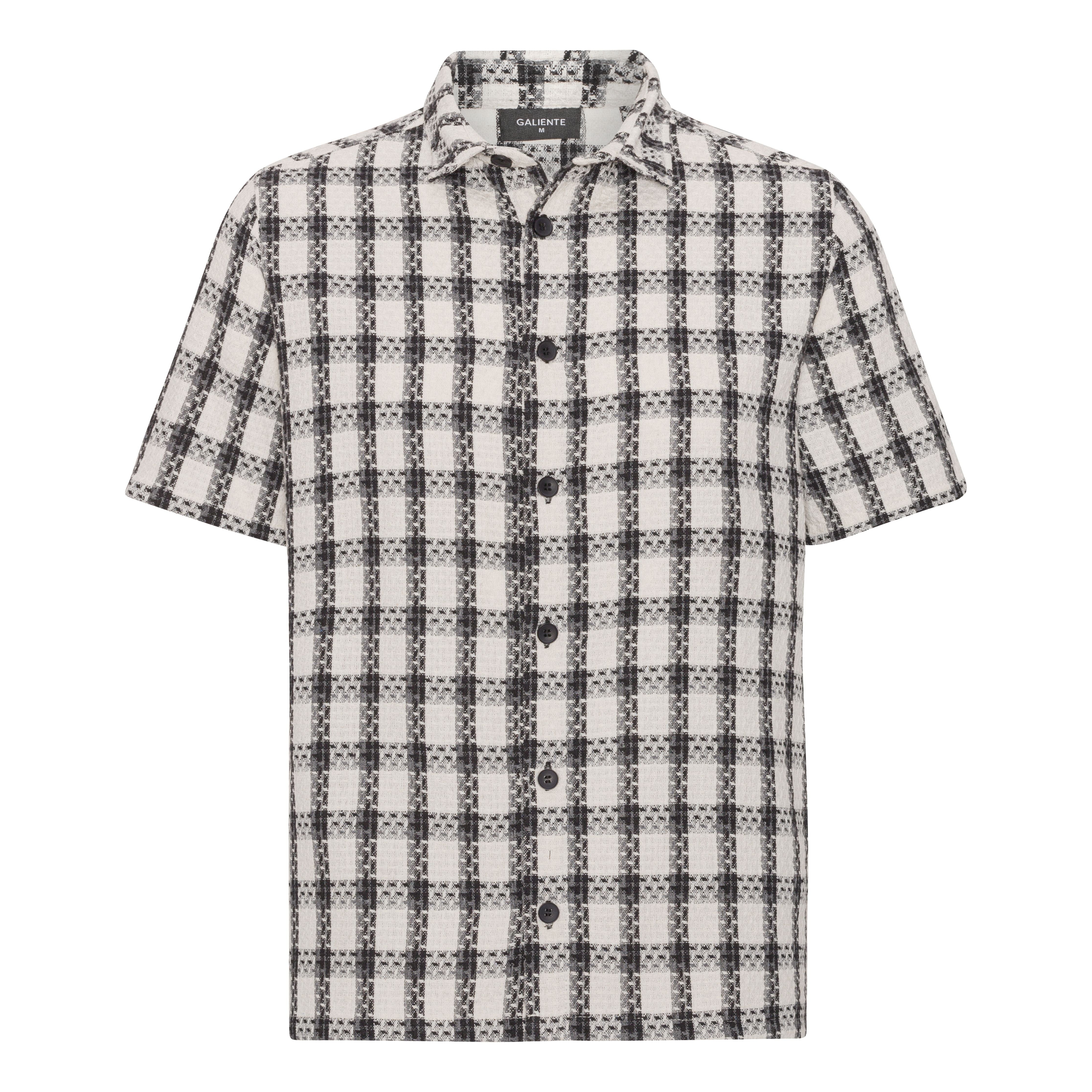 White Checked Boucle Shirt