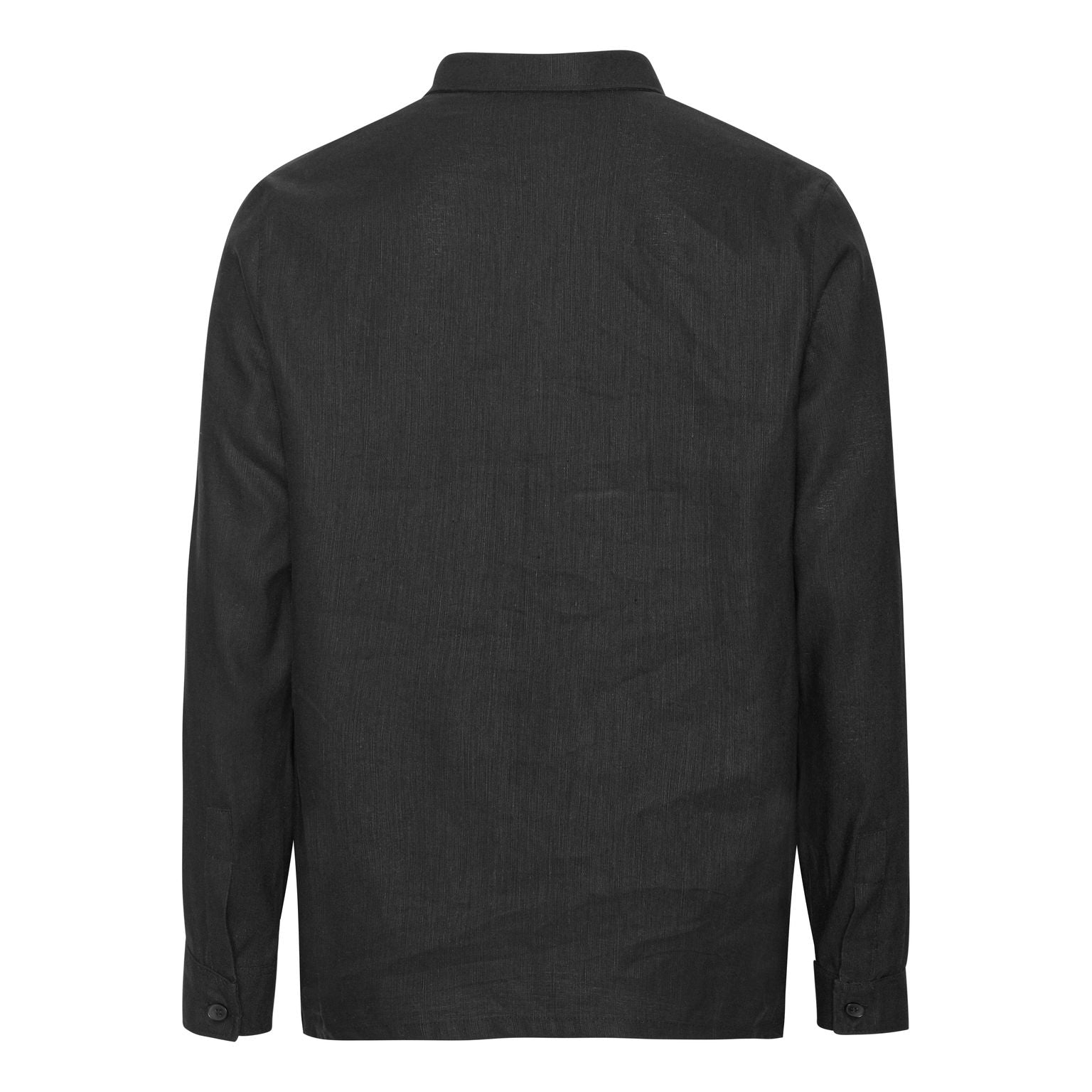 Sort hør skjorte bagside