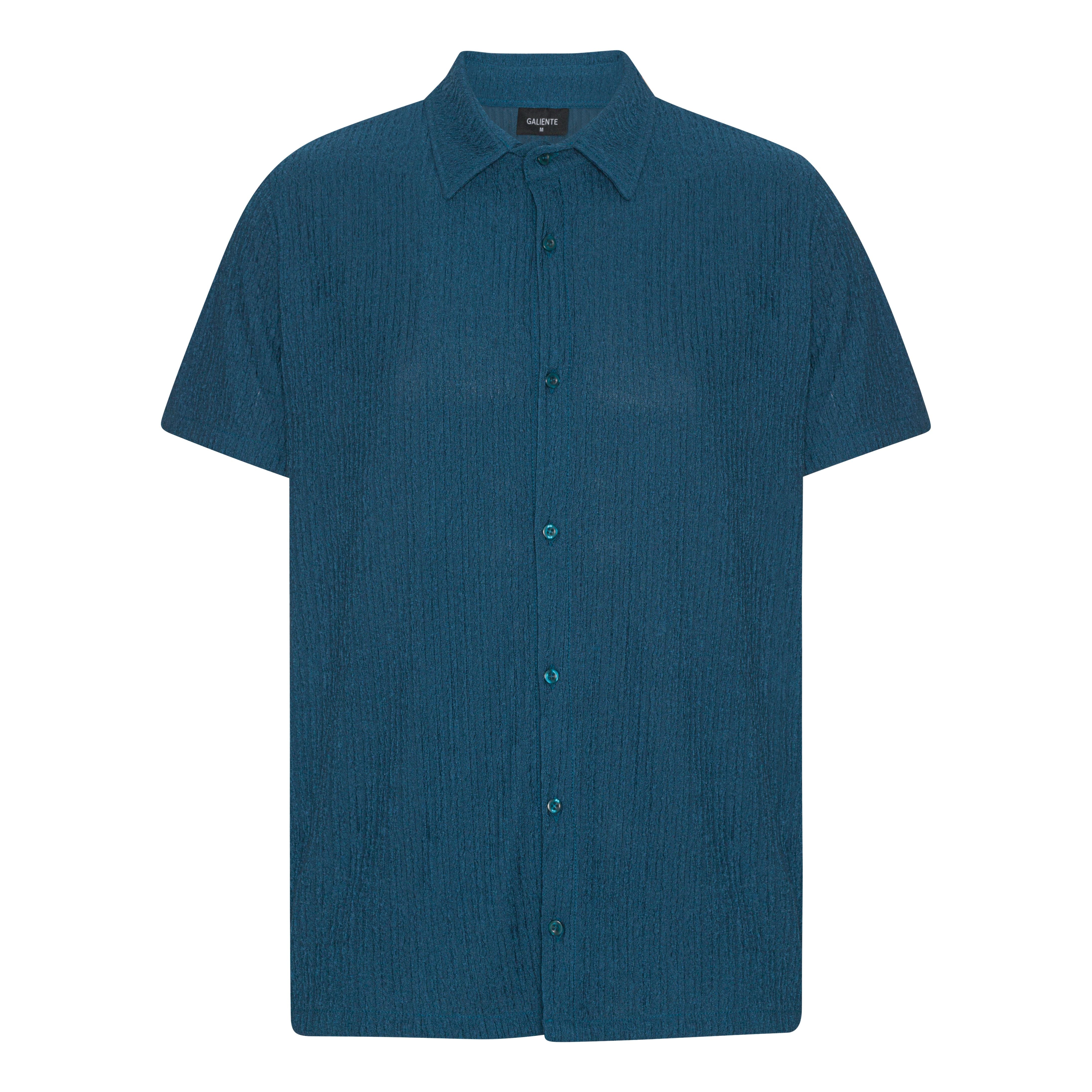 Blue crepe shirt