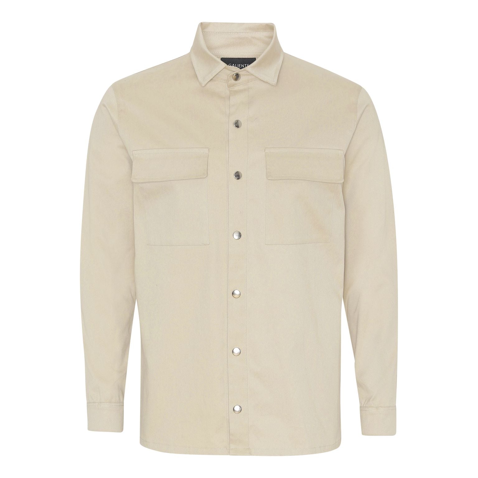 Beige cargo skjorte