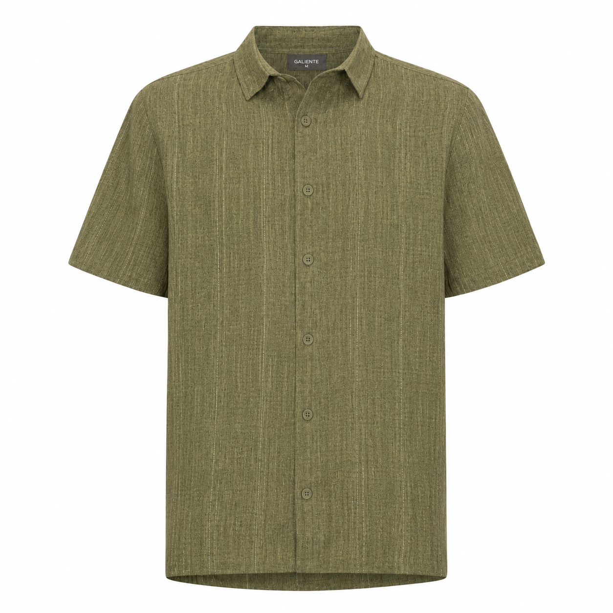 Slub Linen Shirt — Army