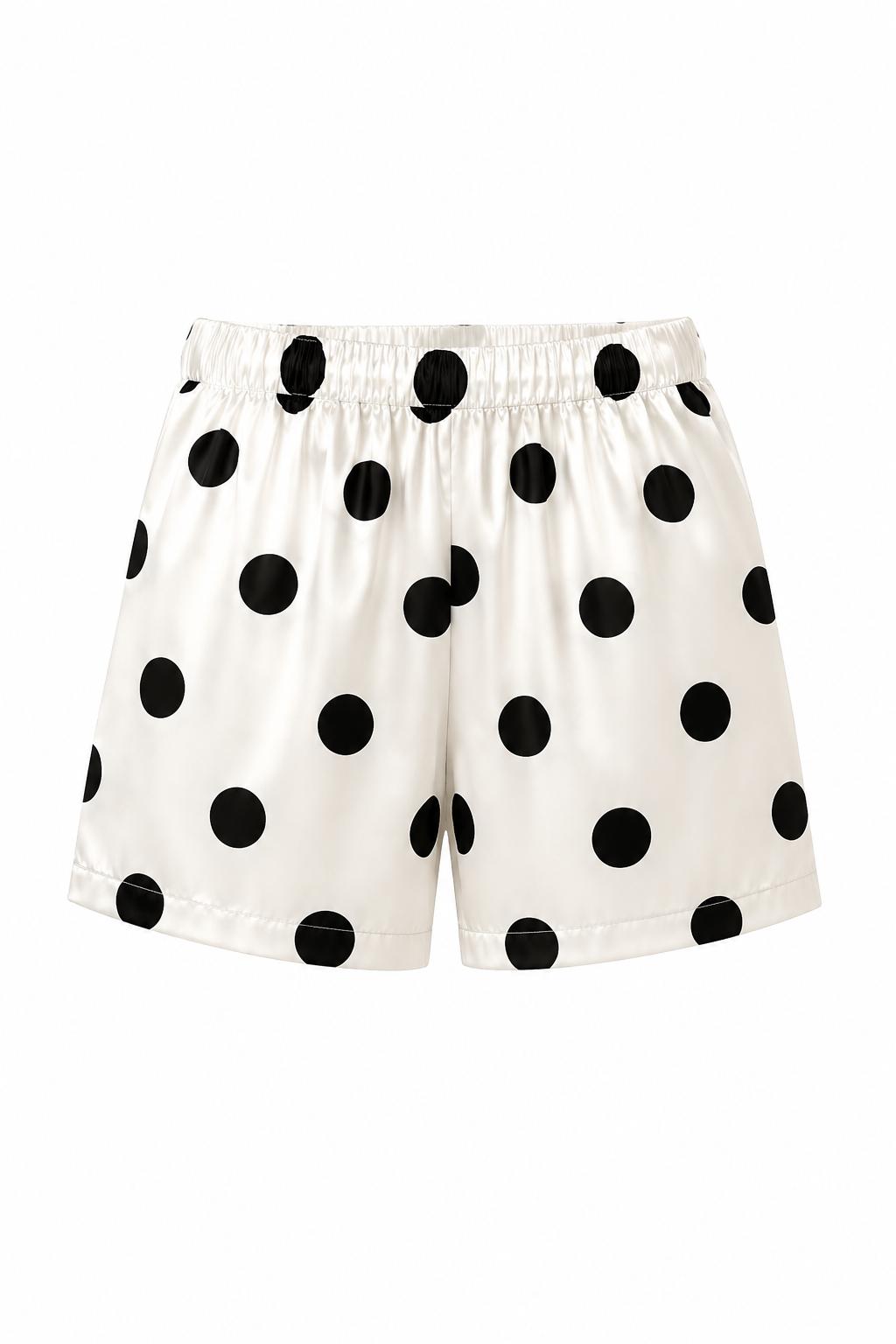 Polka satin shorts