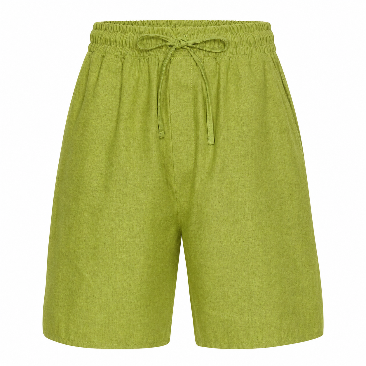 Brown linen shorts
