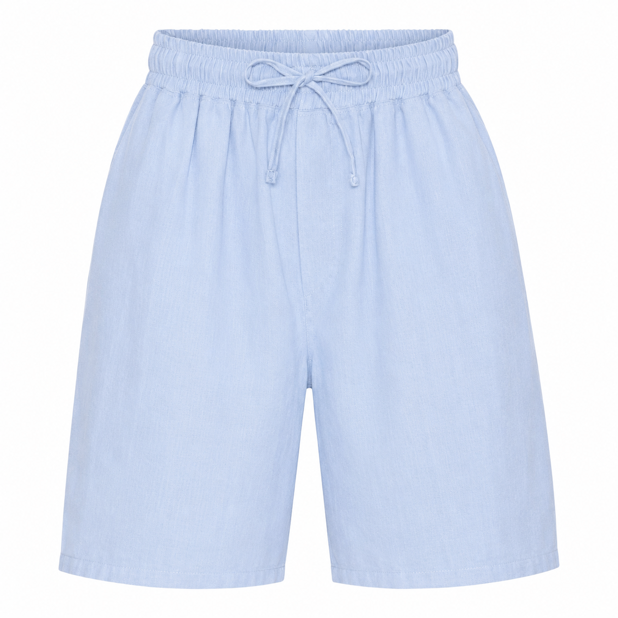 Light blue linen shorts