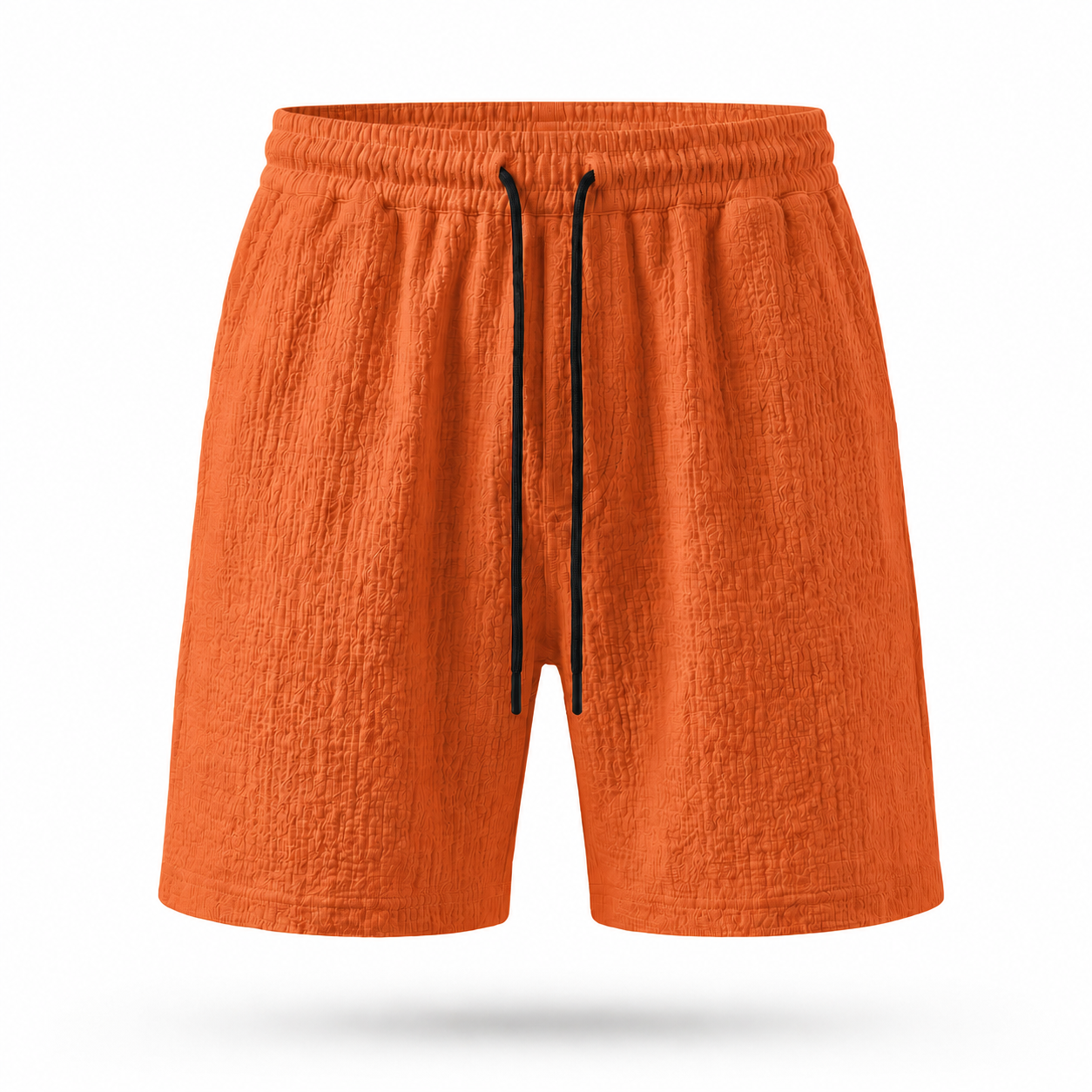 Offwhite Textured Crepe Shorts