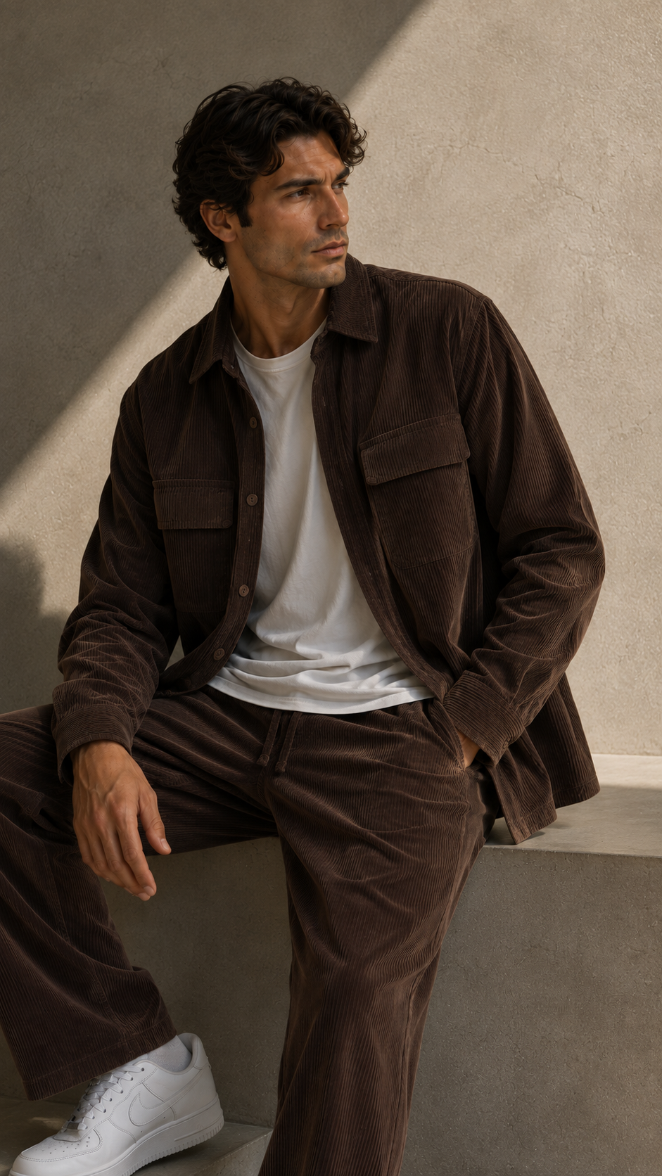 Brown corduroy shirt