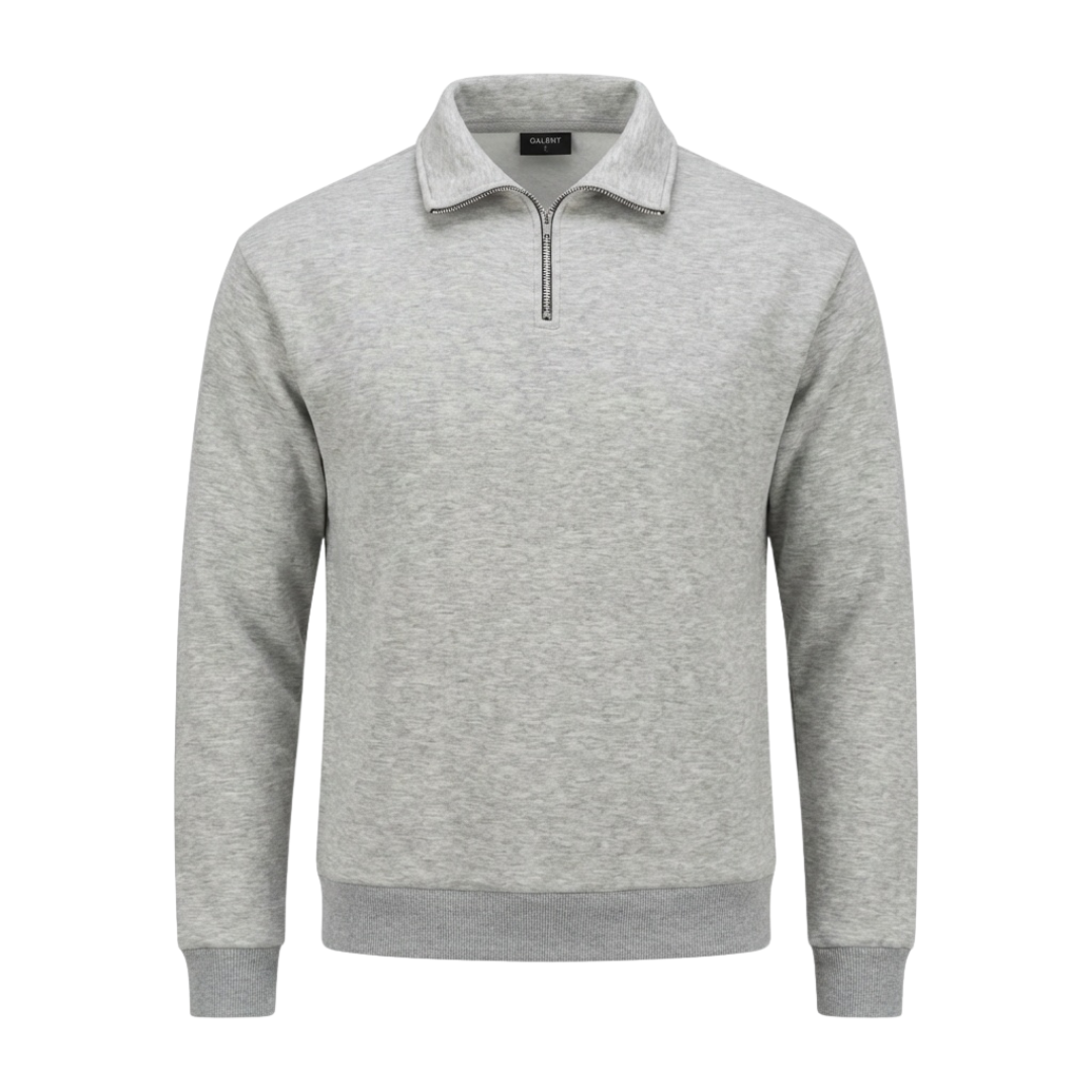 Grey melange Quarter zip Sweat