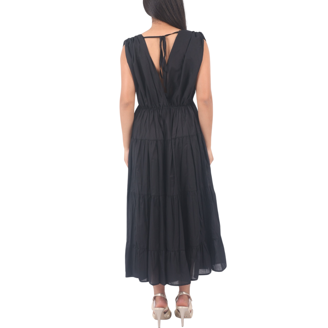 Black voile dress