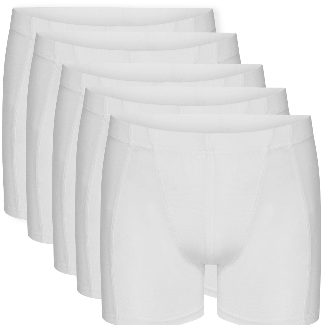 Hvide boxershorts 5 pak