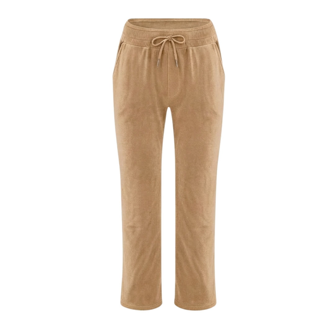 Beige velvet pants
