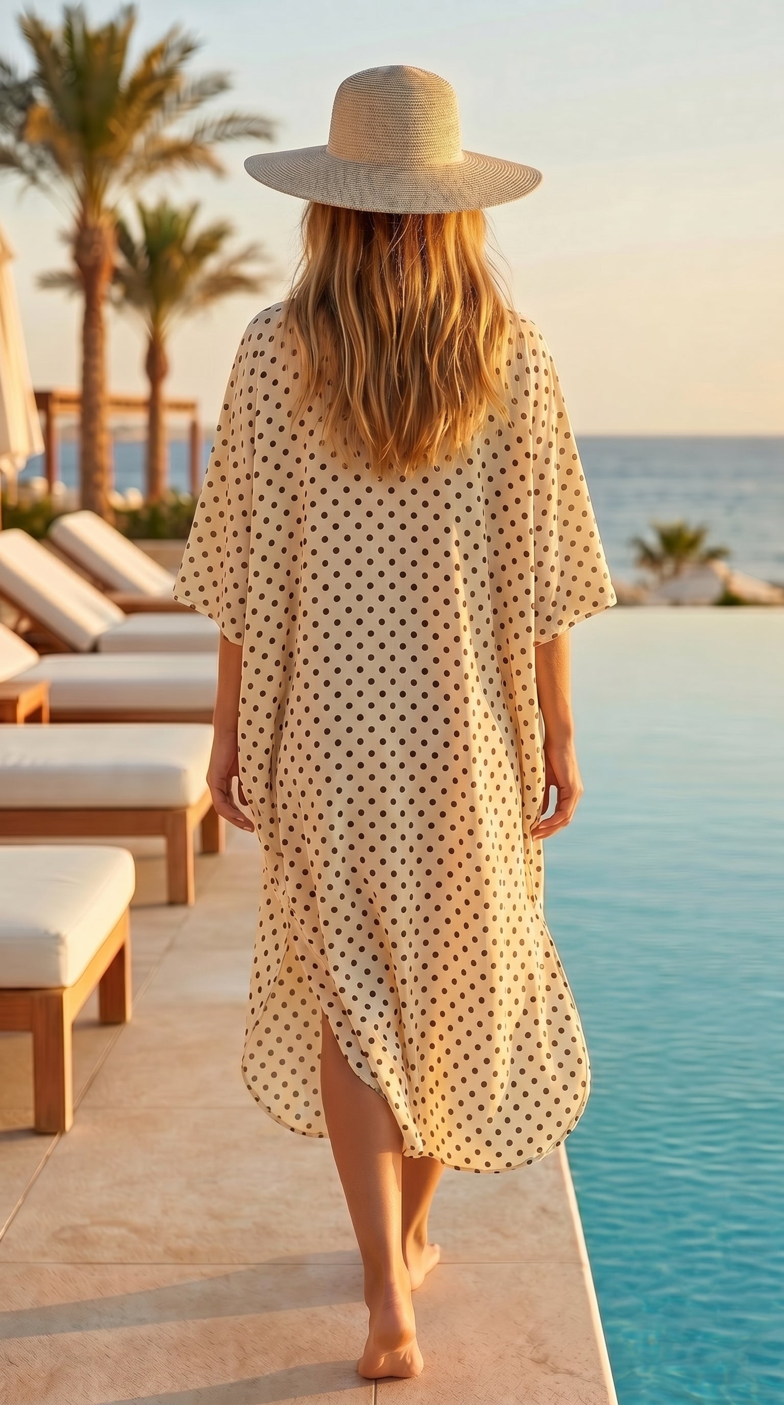 White Polka Dot Cover-Up Dress