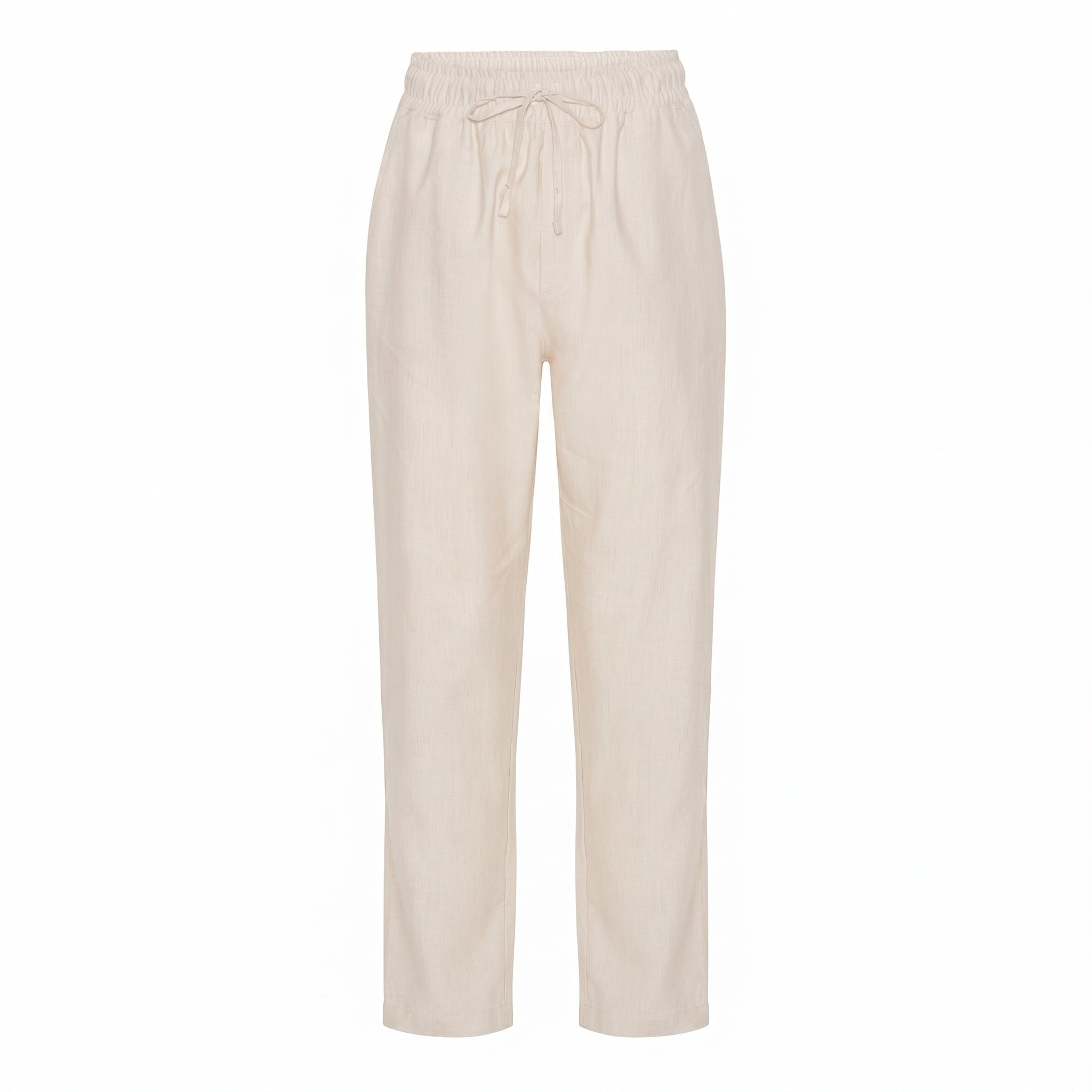 Beige linen pants