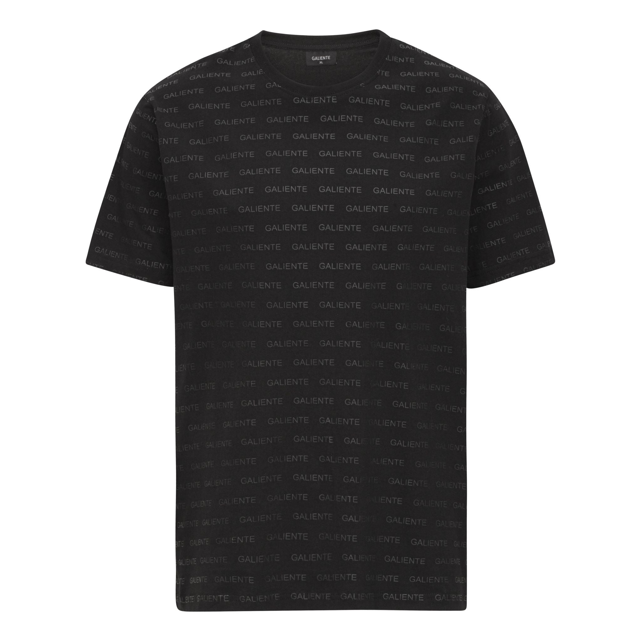 Oversize sort T-shirt med allover Galiente print