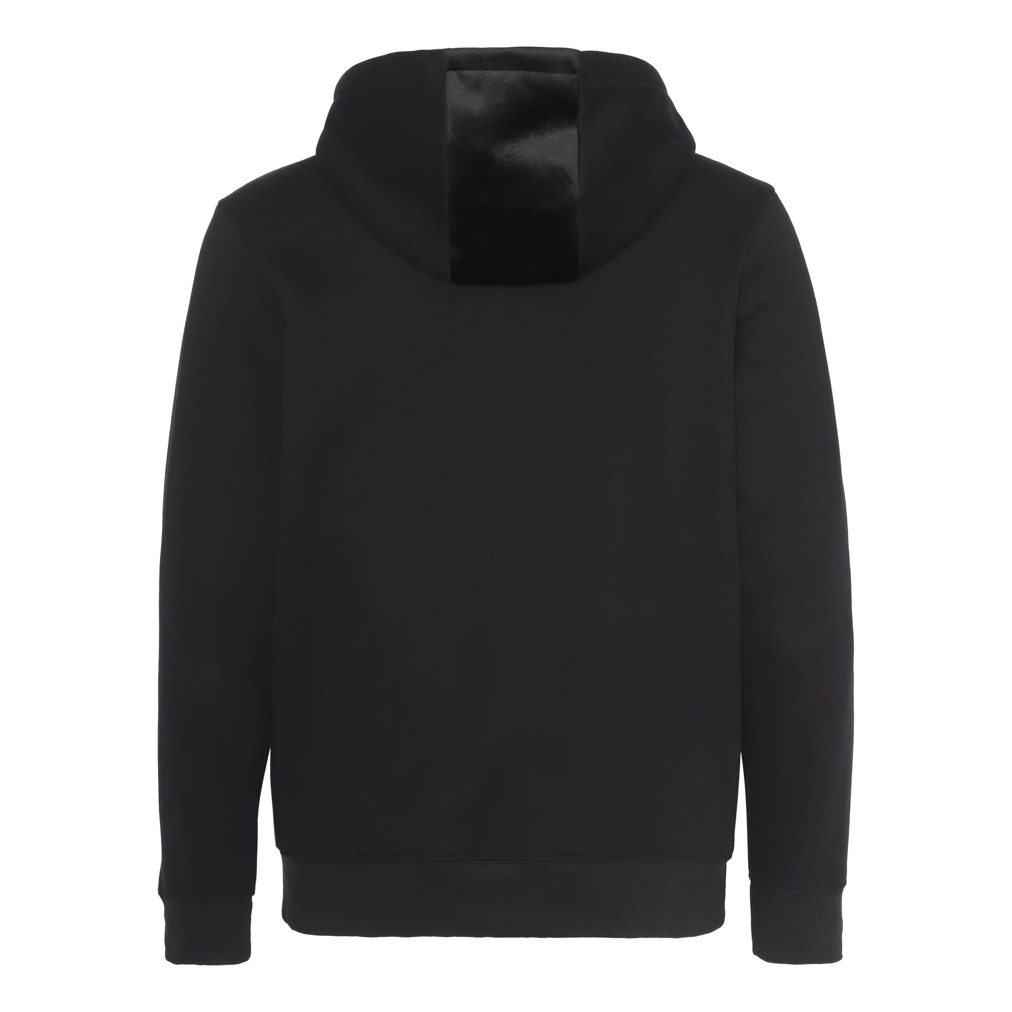Black hoodie with black velour