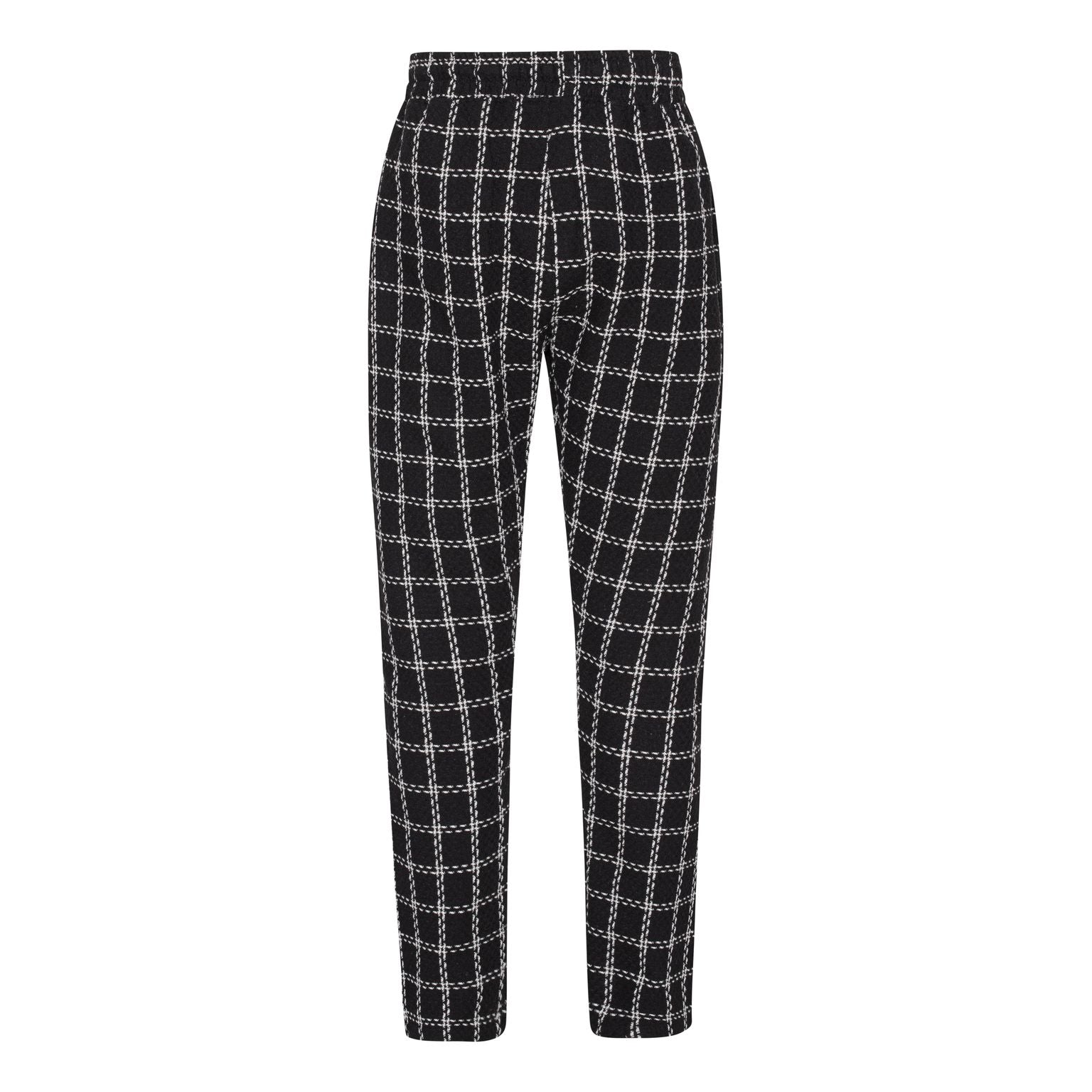 Black checked trousers