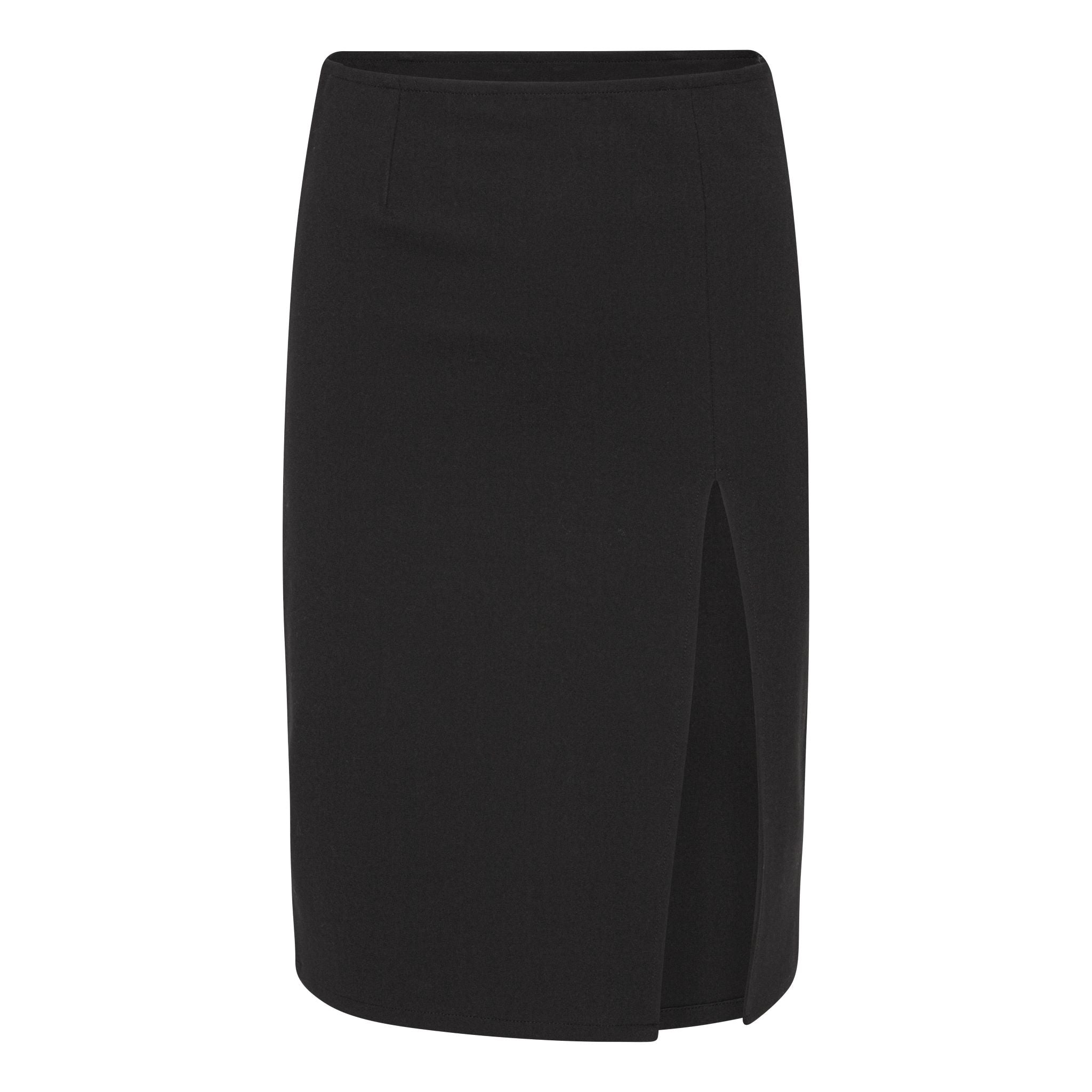 Black skirt with slit