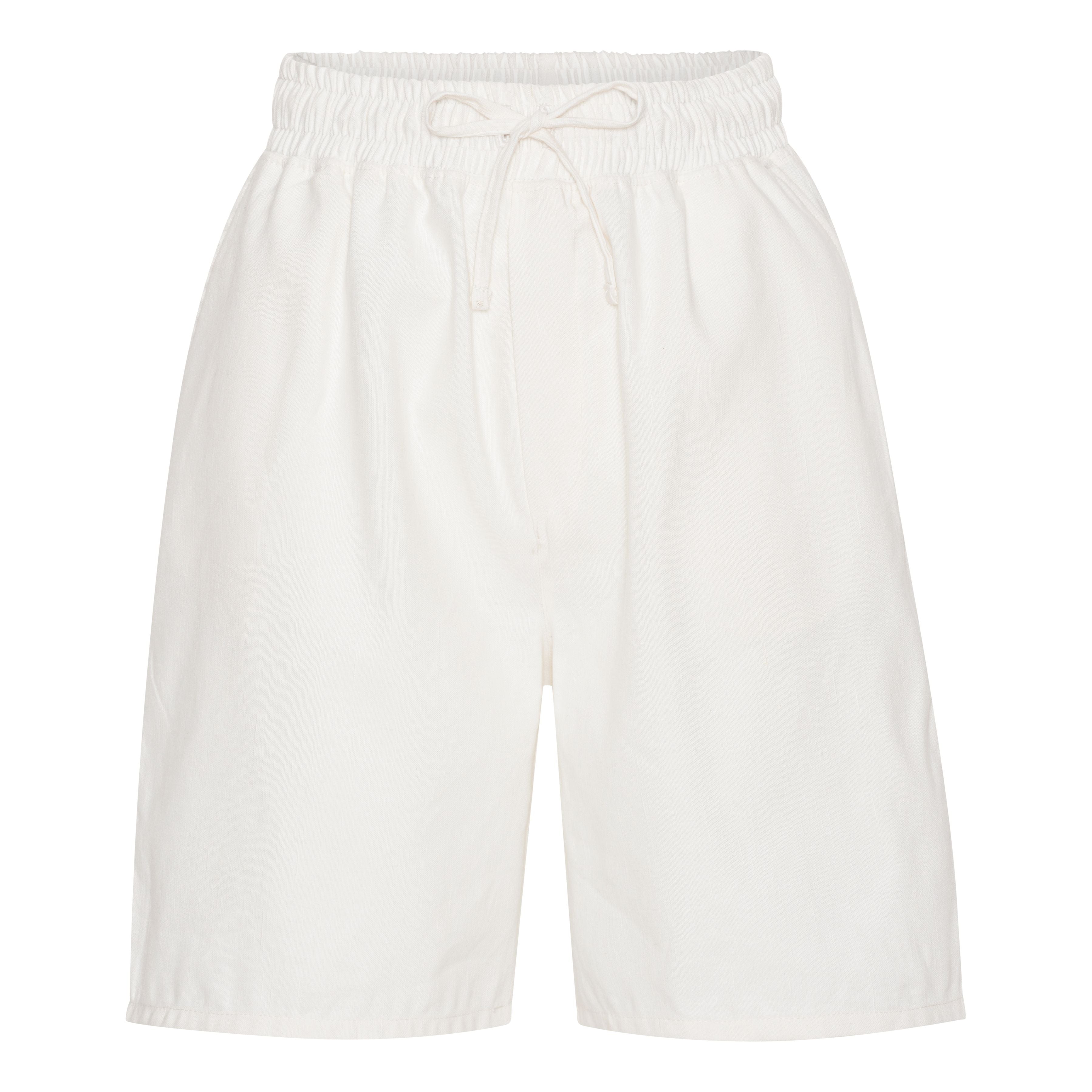 Off-white linen shorts