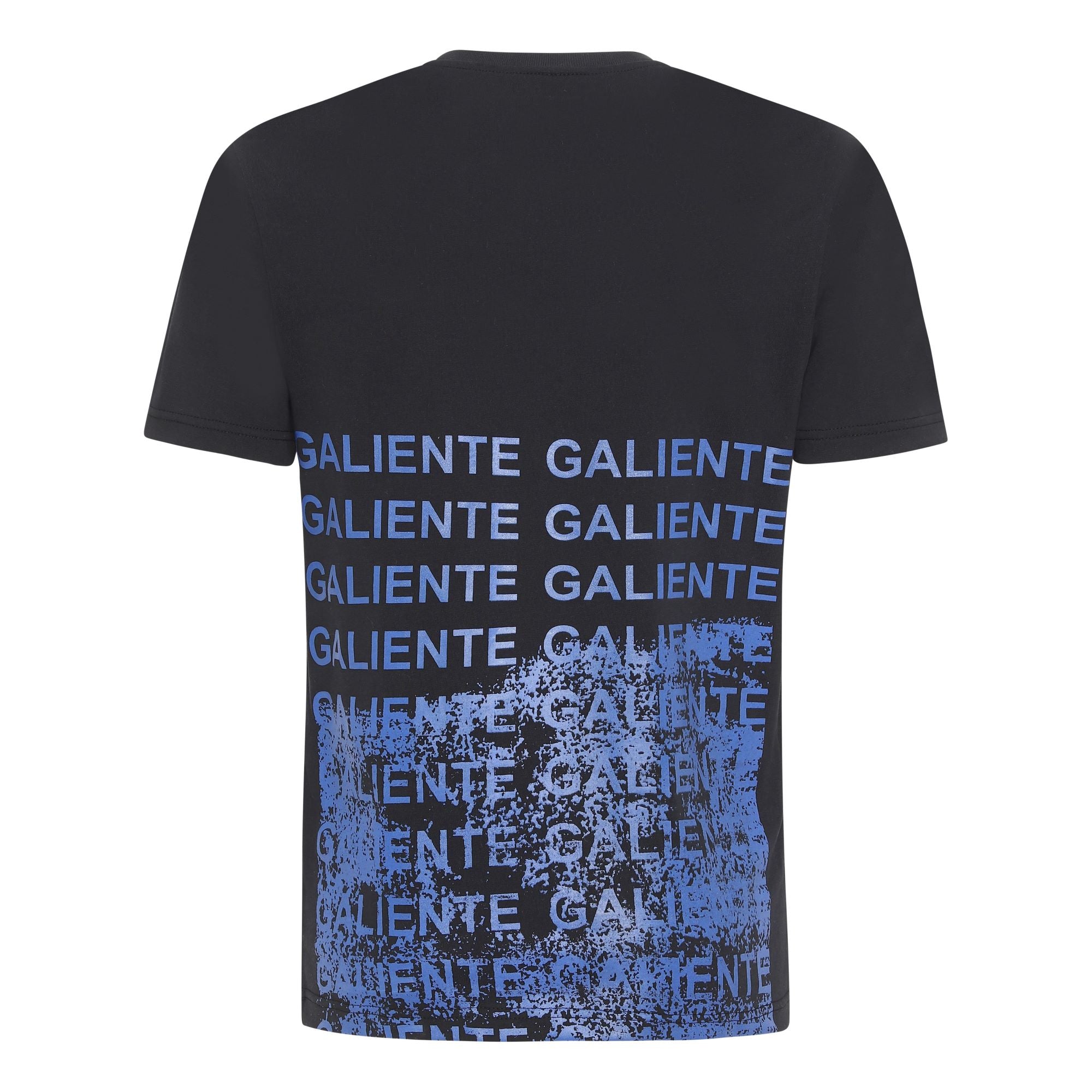 Sort T-shirt med blå print